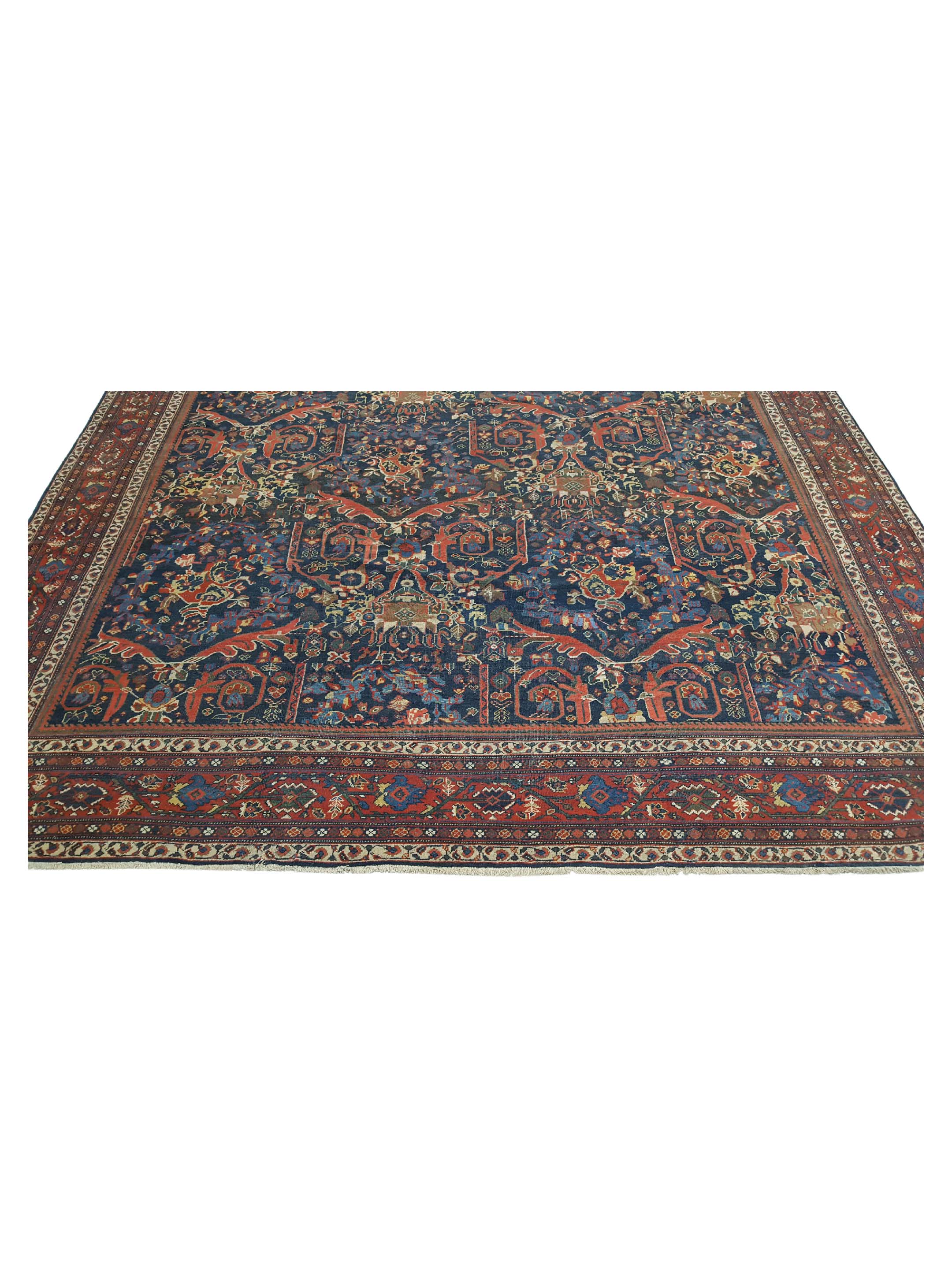 Antique Mahal Mostafi Indigo 14x20 - Image 3 of 8