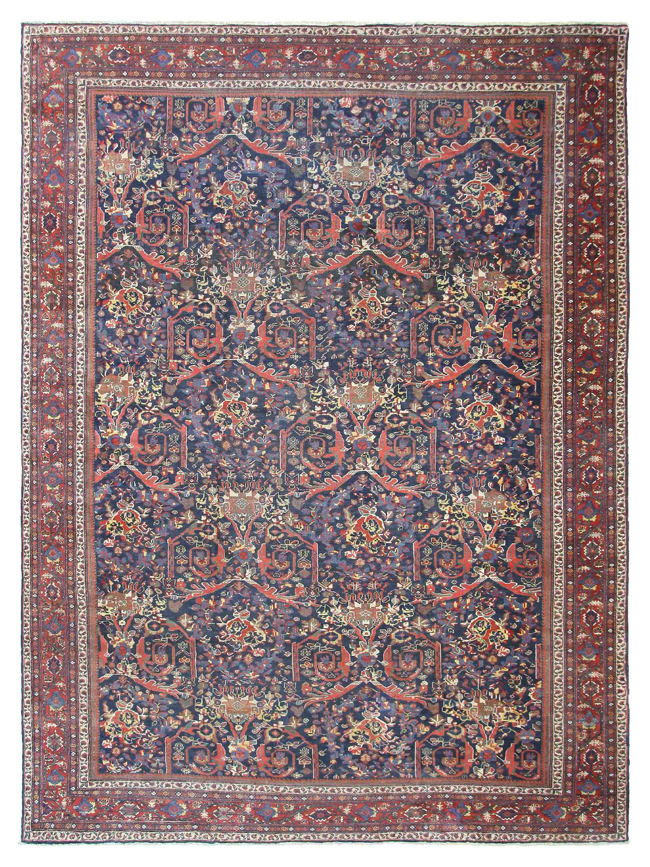 Antique Mahal Mostafi Indigo 14x20