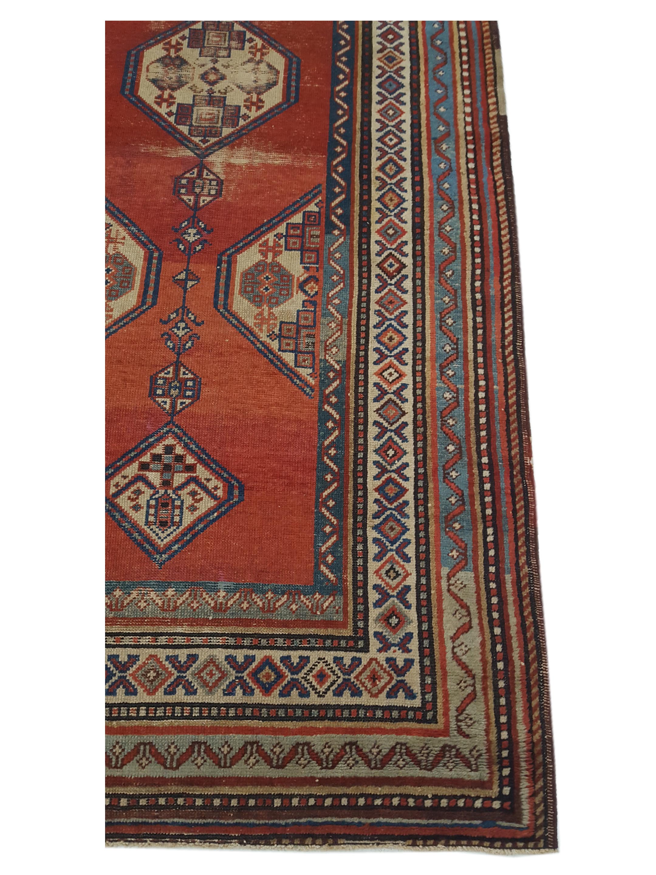 Antique Caucasian Rust 4x8 - Image 4 of 6