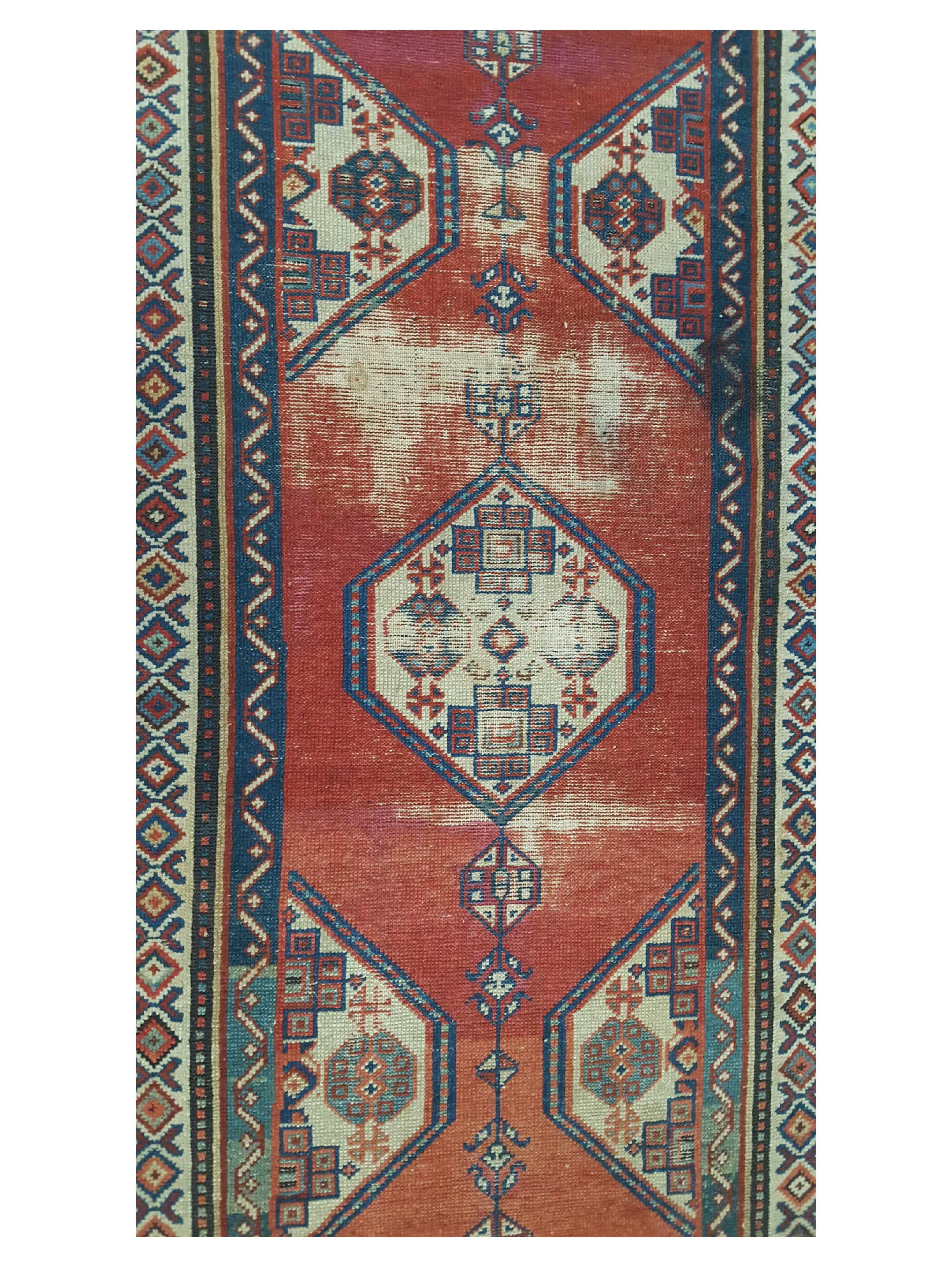 Antique Caucasian Rust 4x8 - Image 5 of 6