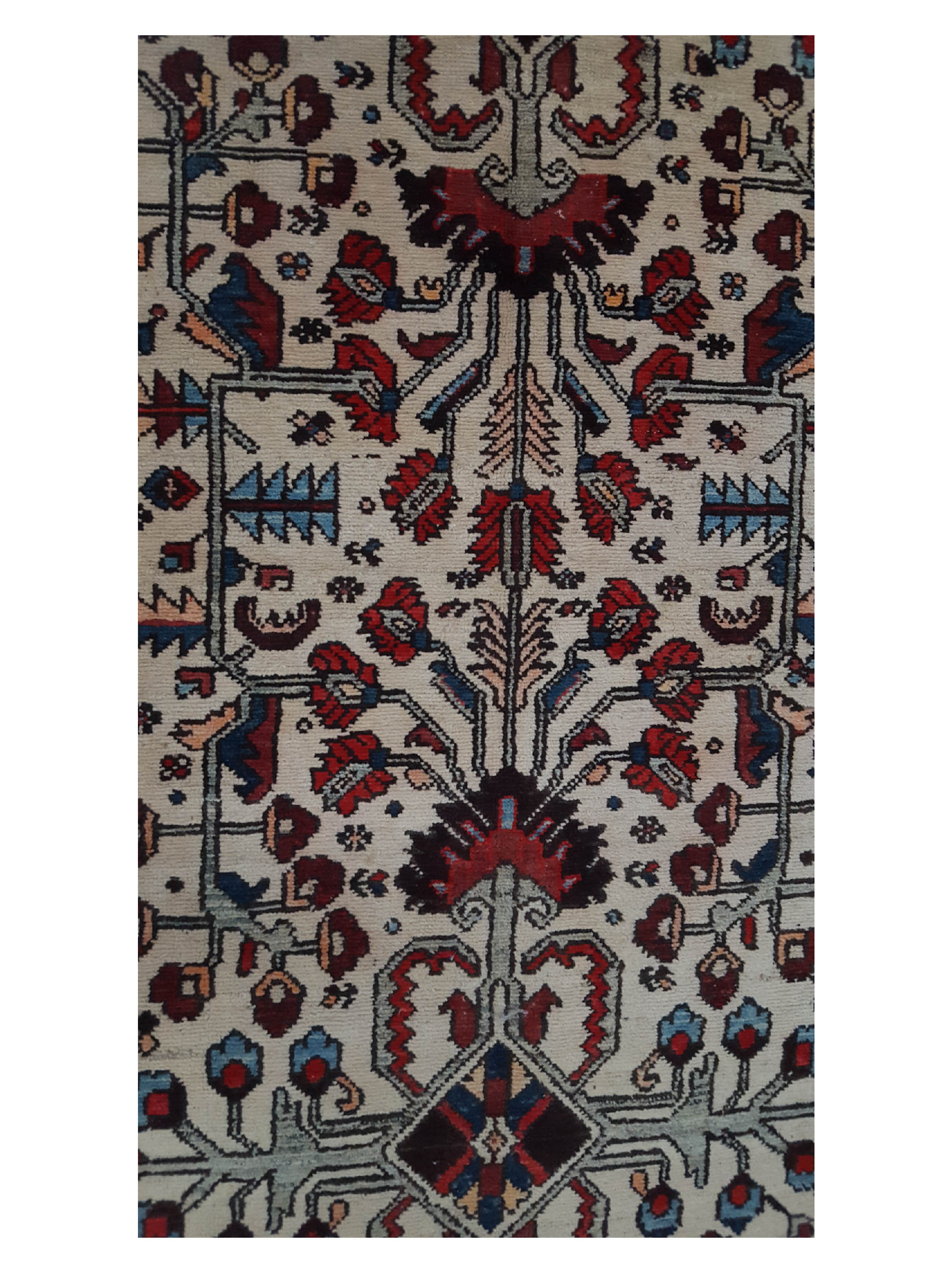 Antique Bakhtiyari Ivory 6x10 - Image 5 of 6