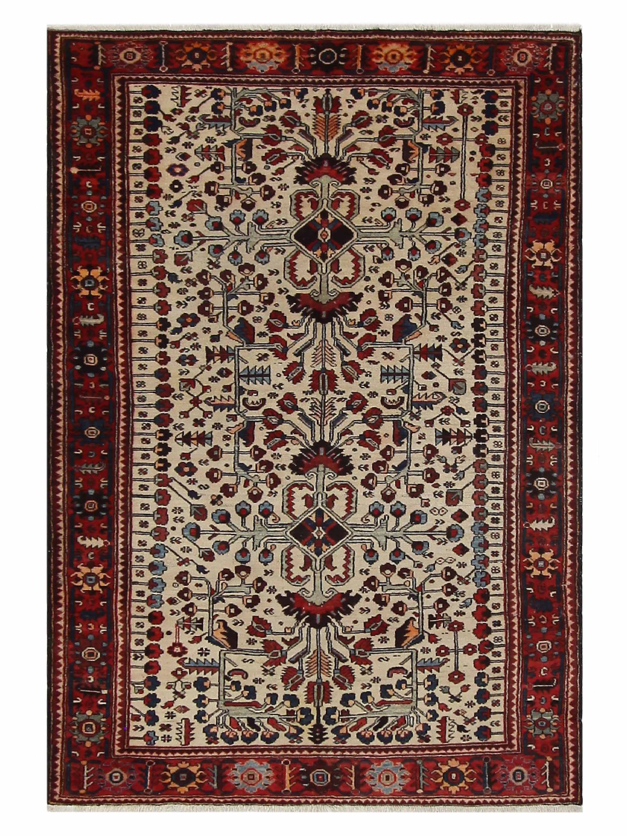 Antique Bakhtiyari Ivory 6x10