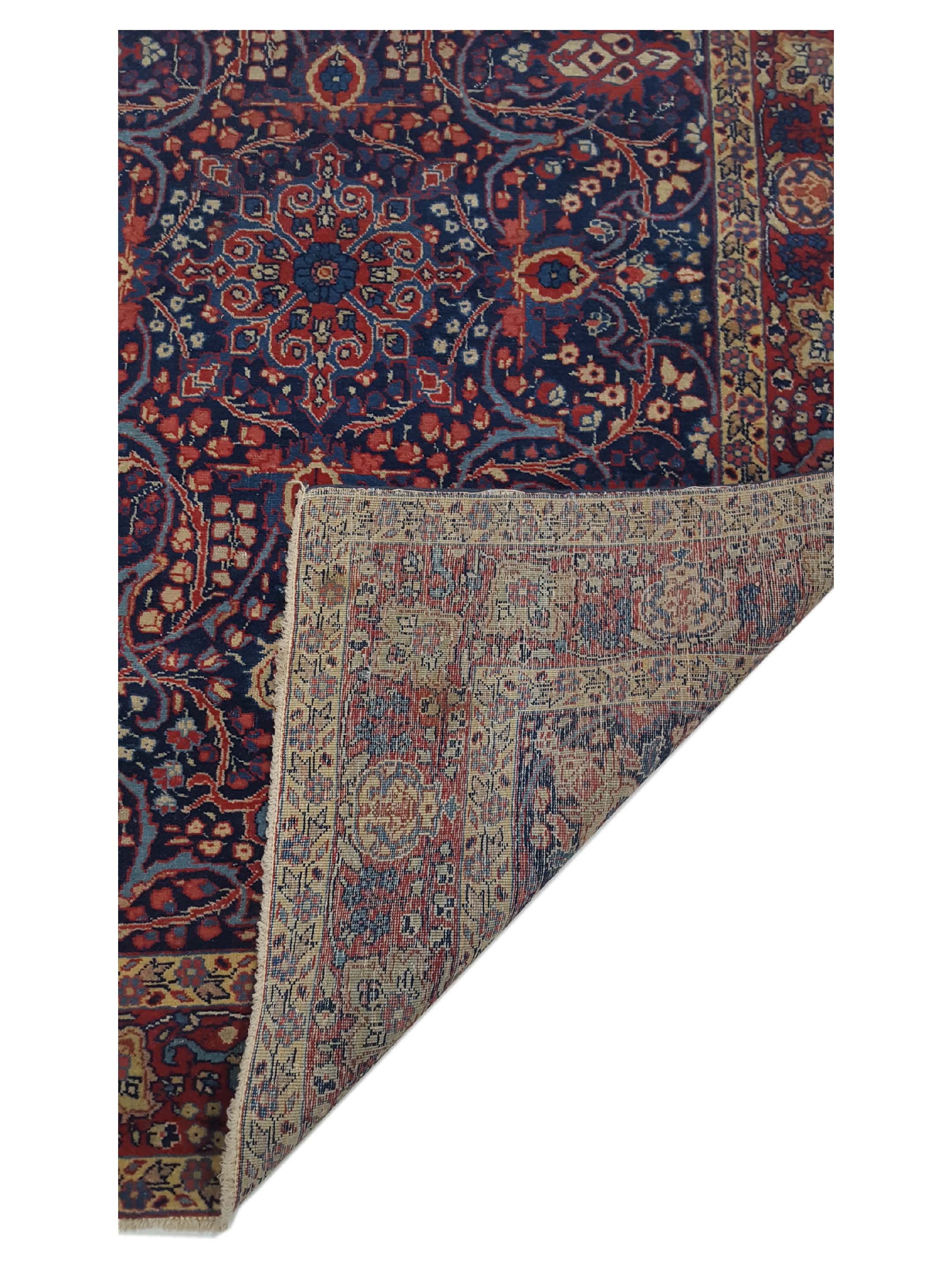 Antique Tabriz Navy 4x6 - Image 3 of 6
