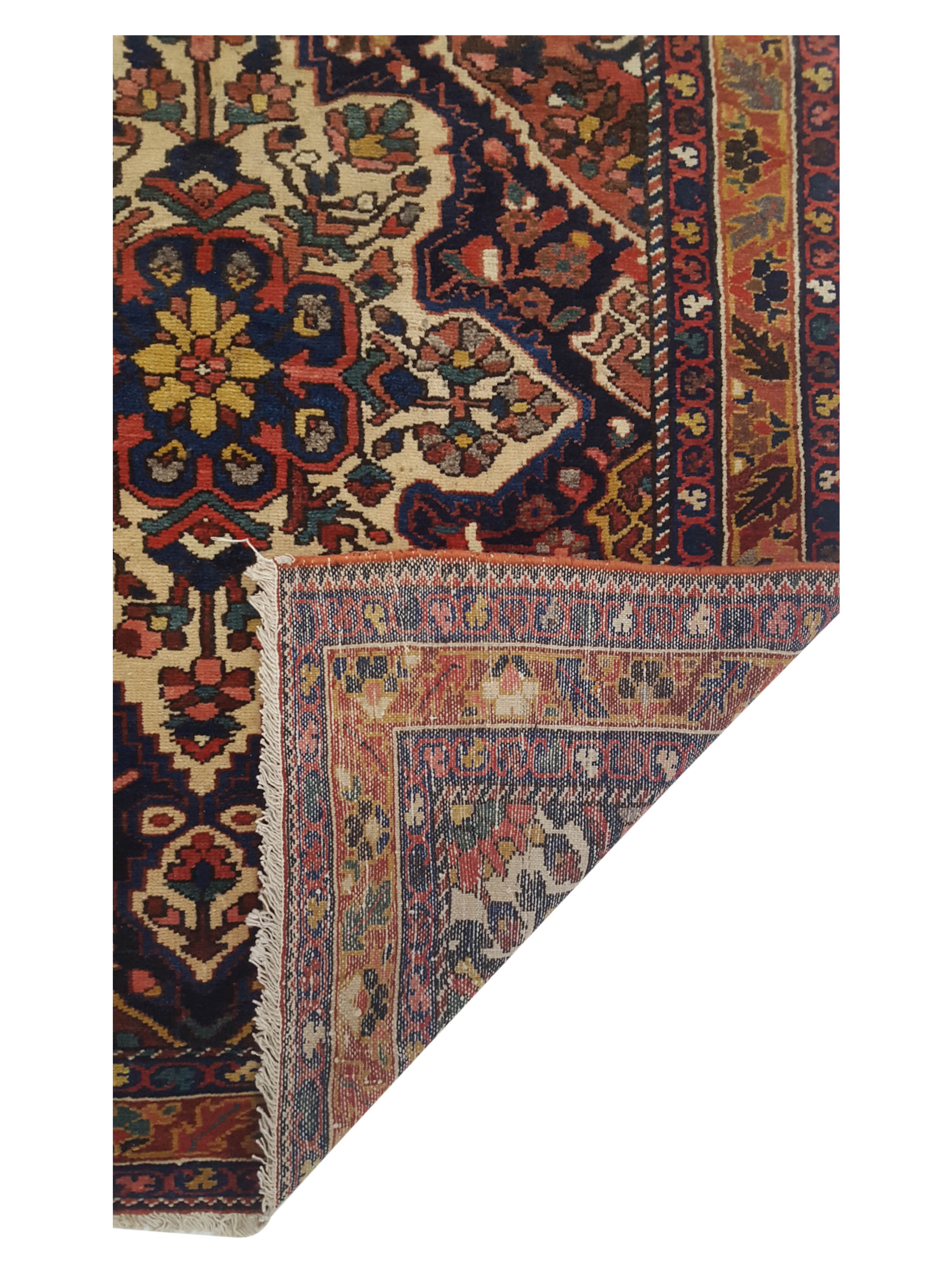 Antique Bakhtiyari Indigo 4x11 - Image 3 of 6