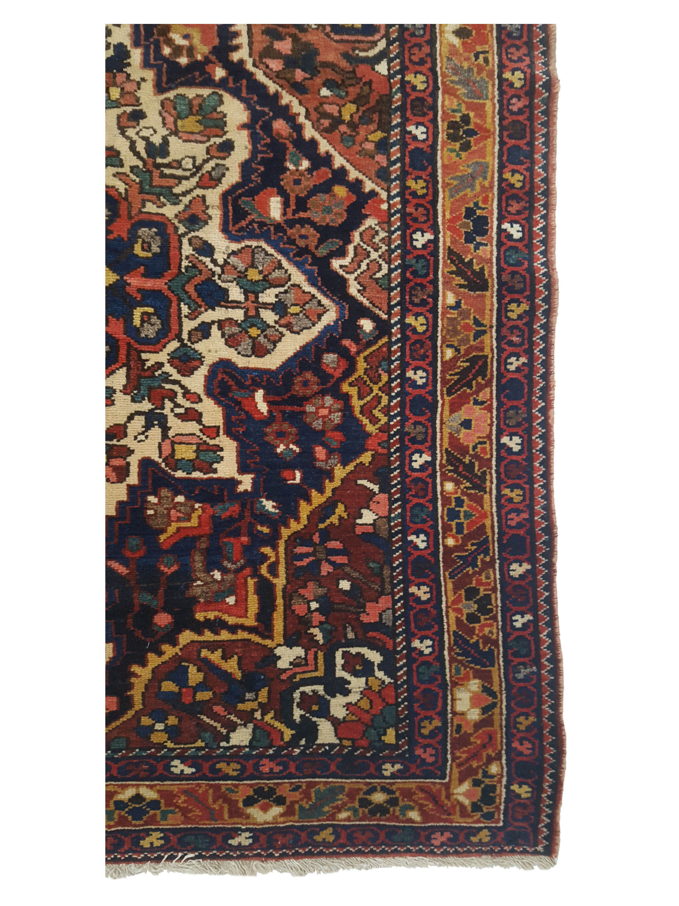 Antique Bakhtiyari Indigo 4x11 - Image 4 of 6