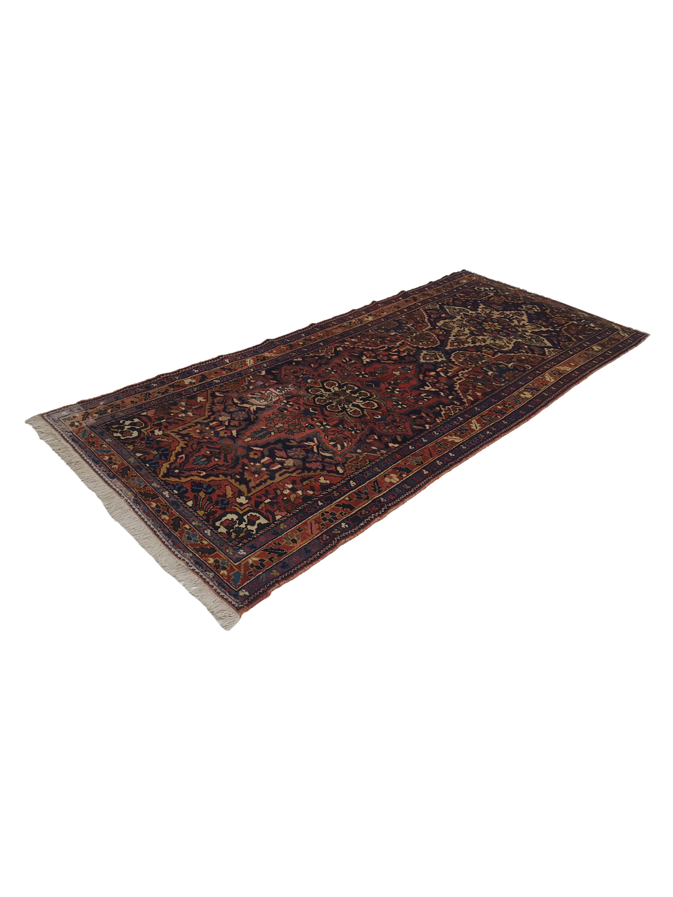 Antique Bakhtiyari Indigo 4x11 - Image 6 of 6