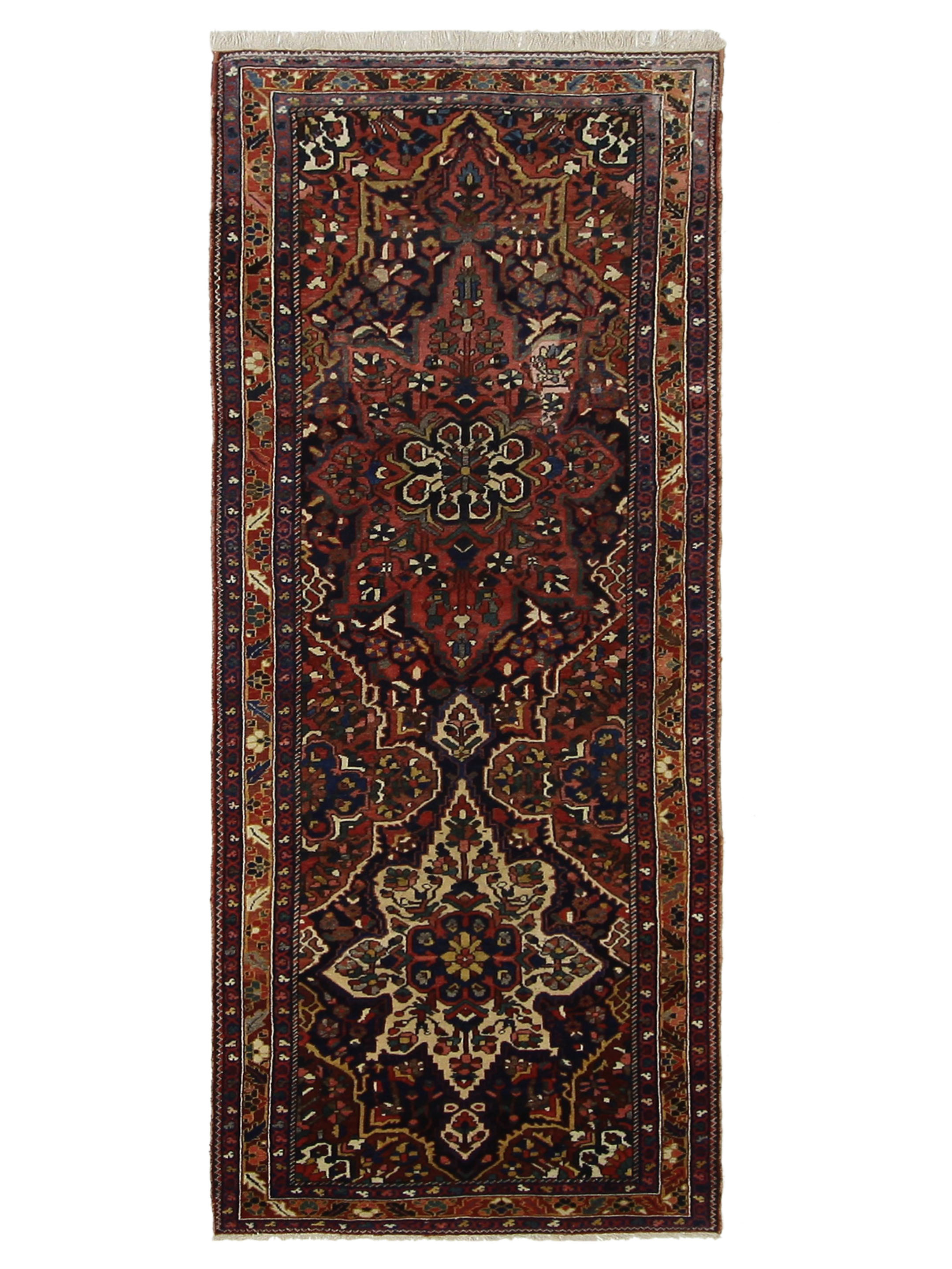 Antique Bakhtiyari Indigo 4x11