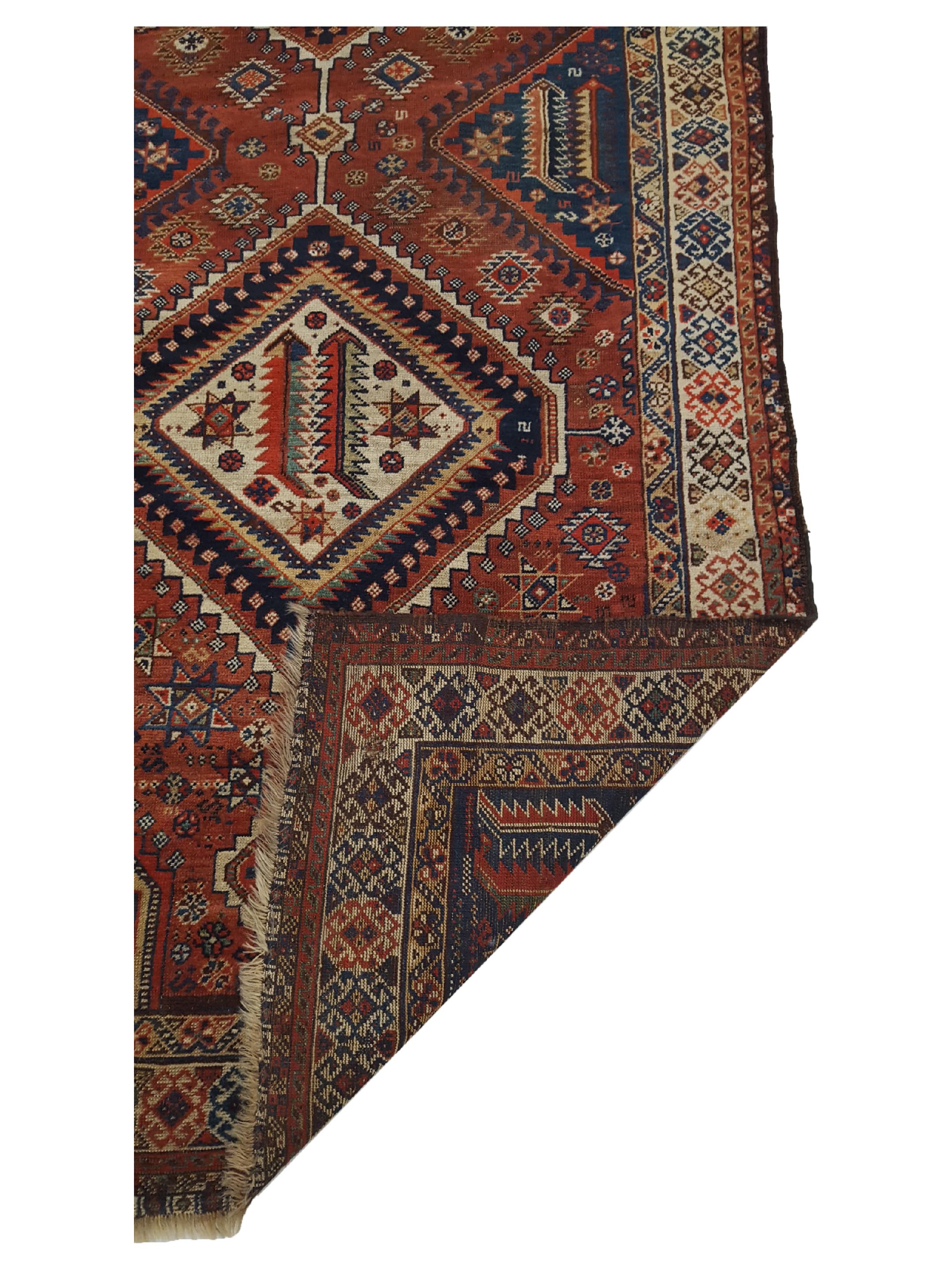 Antique Qashghai Brick 4x8 - Image 3 of 6