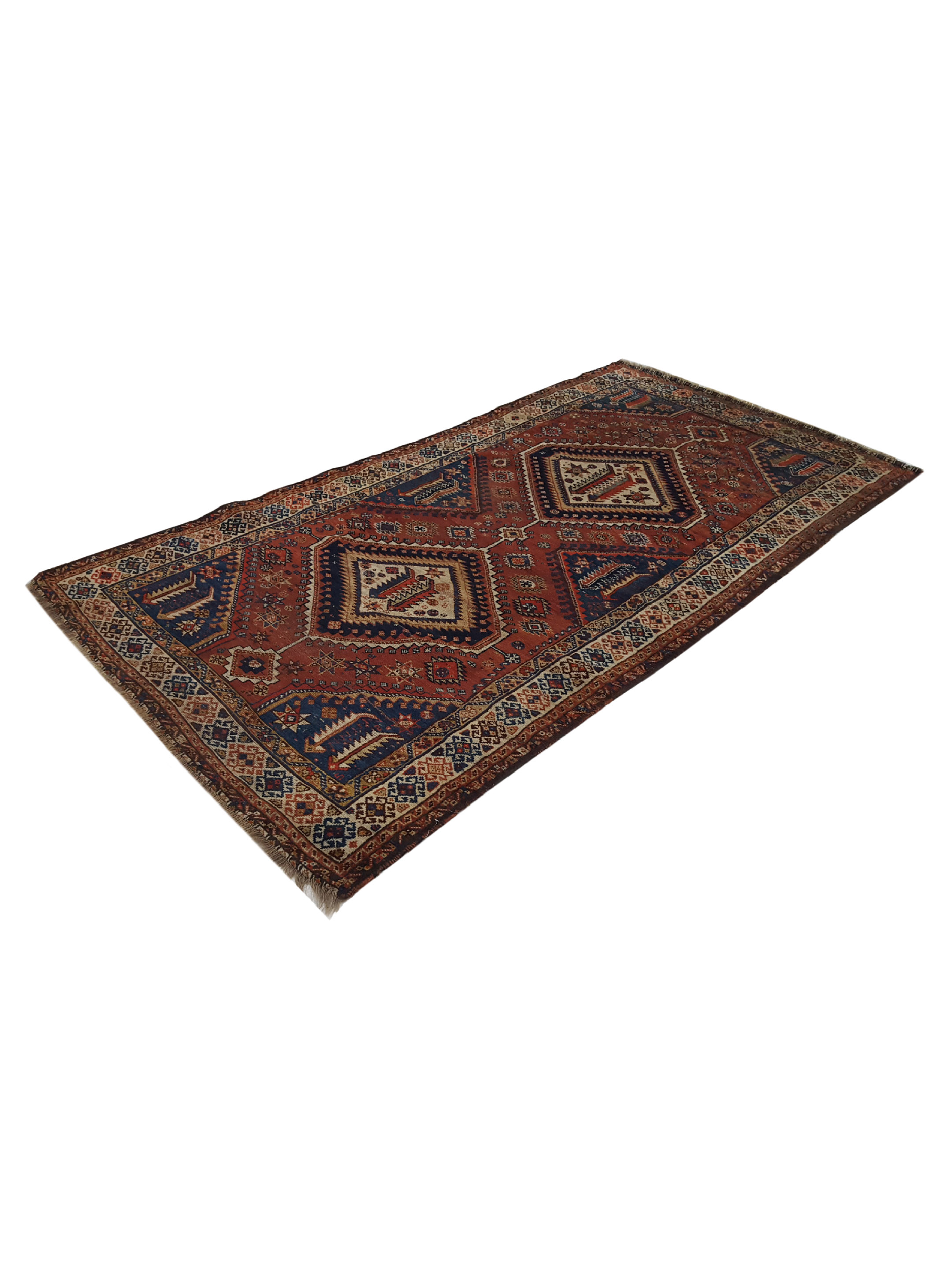 Antique Qashghai Brick 4x8 - Image 6 of 6