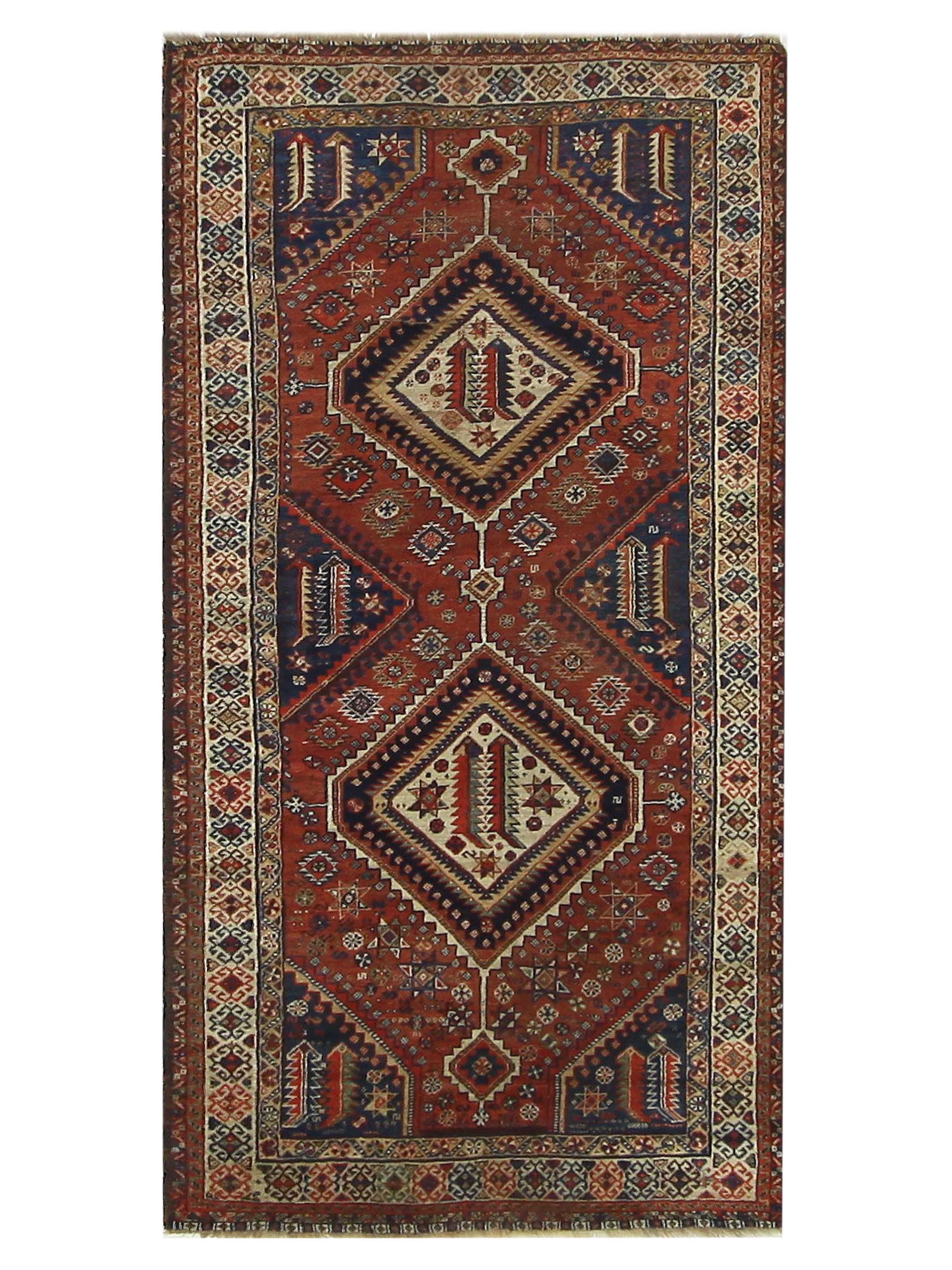 Antique Qashghai Brick 4x8
