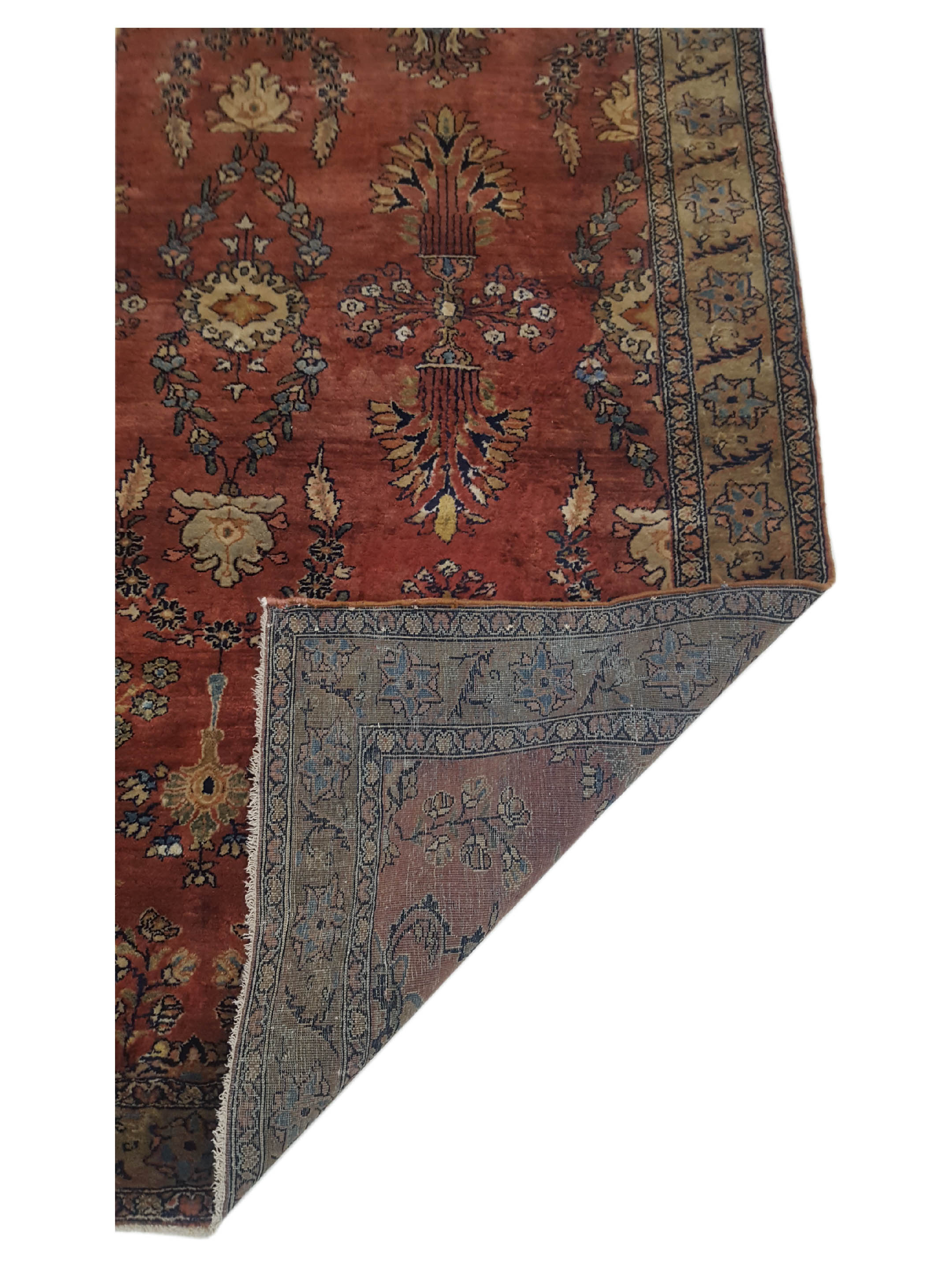 Antique Sarouk Burgundy 5x7 - Image 3 of 6