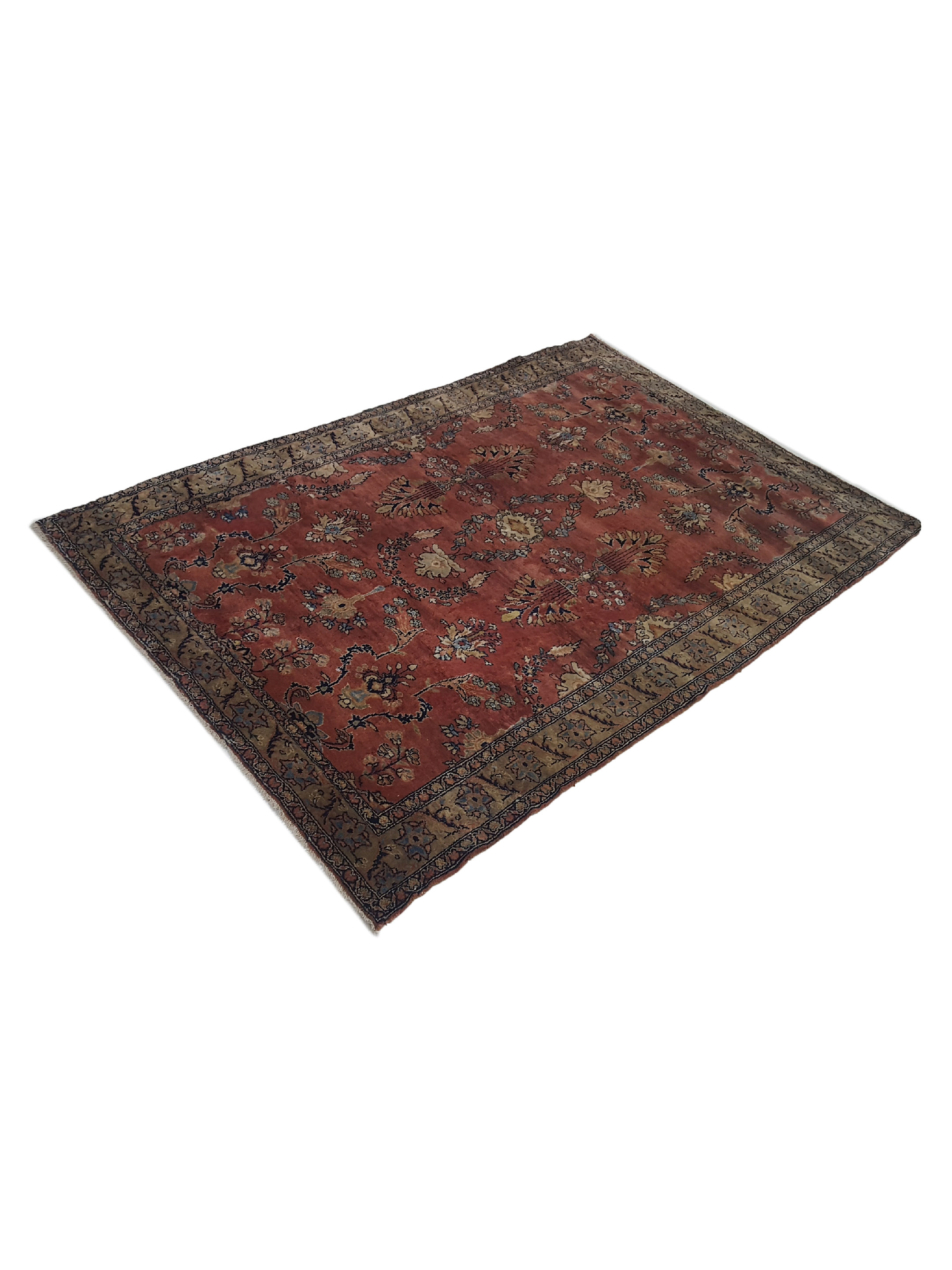 Antique Sarouk Burgundy 5x7 - Image 6 of 6