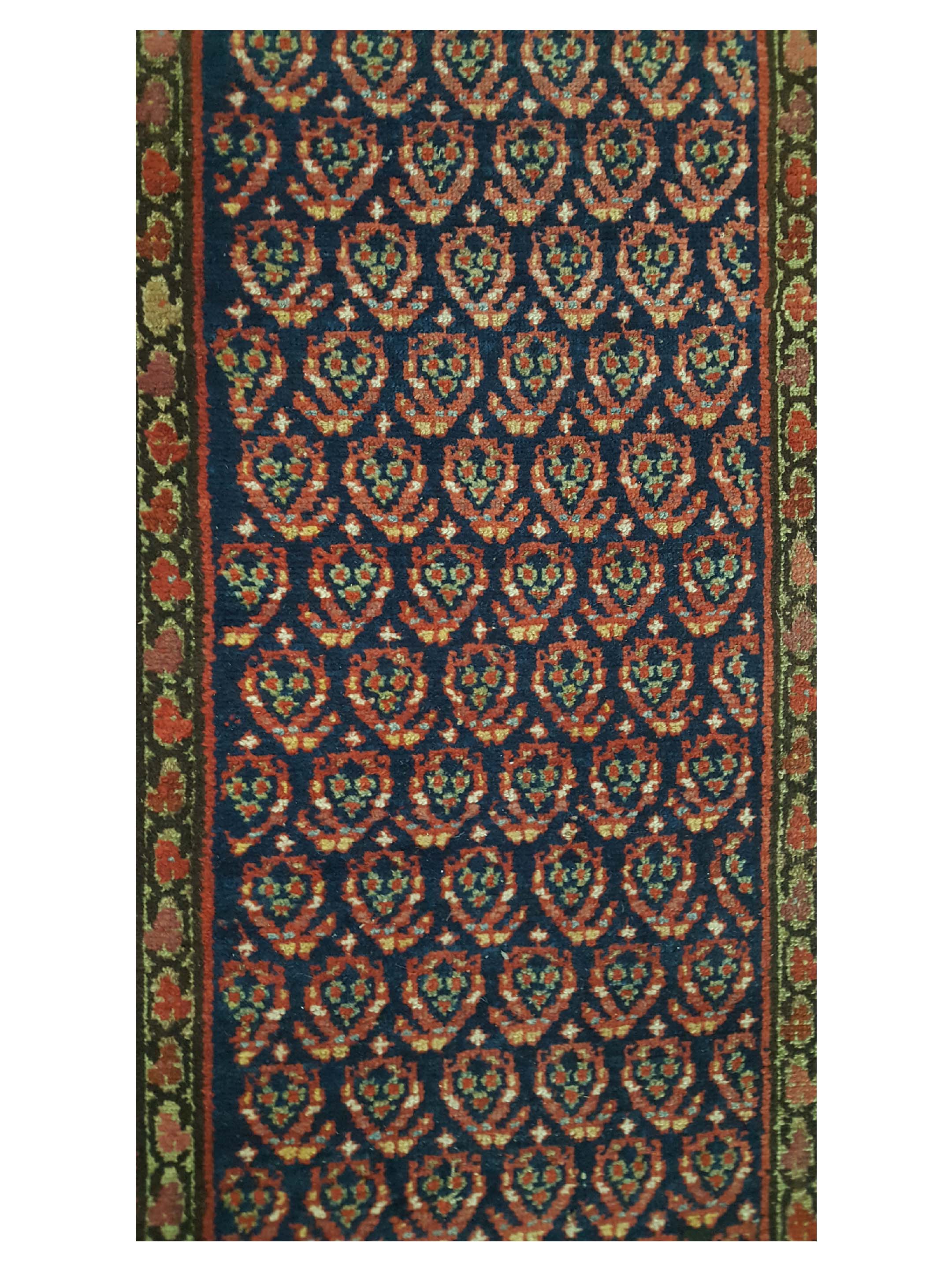 Antique Malayer Indigo 3x16 - Image 5 of 6