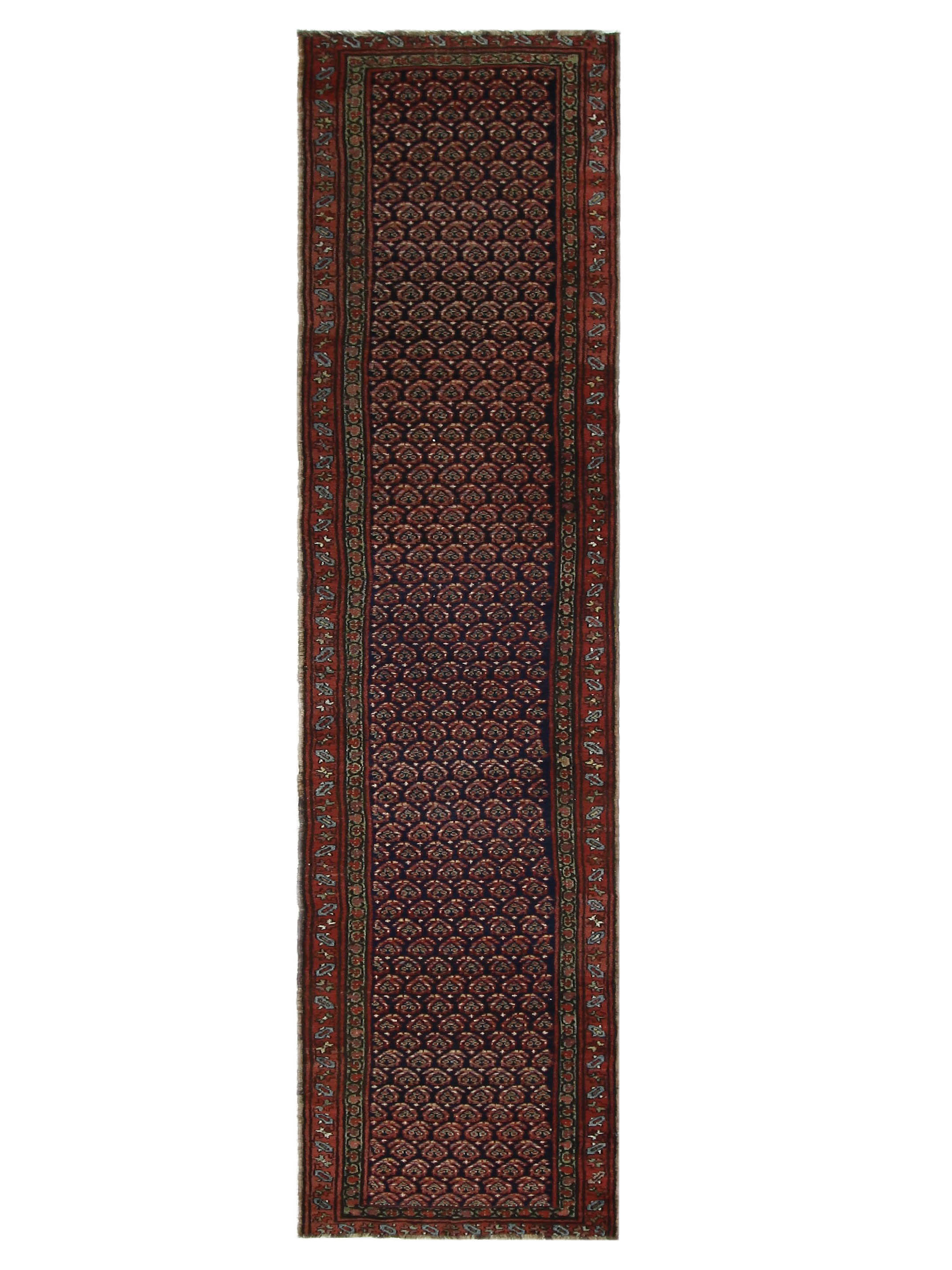 Antique Malayer Indigo 3x16