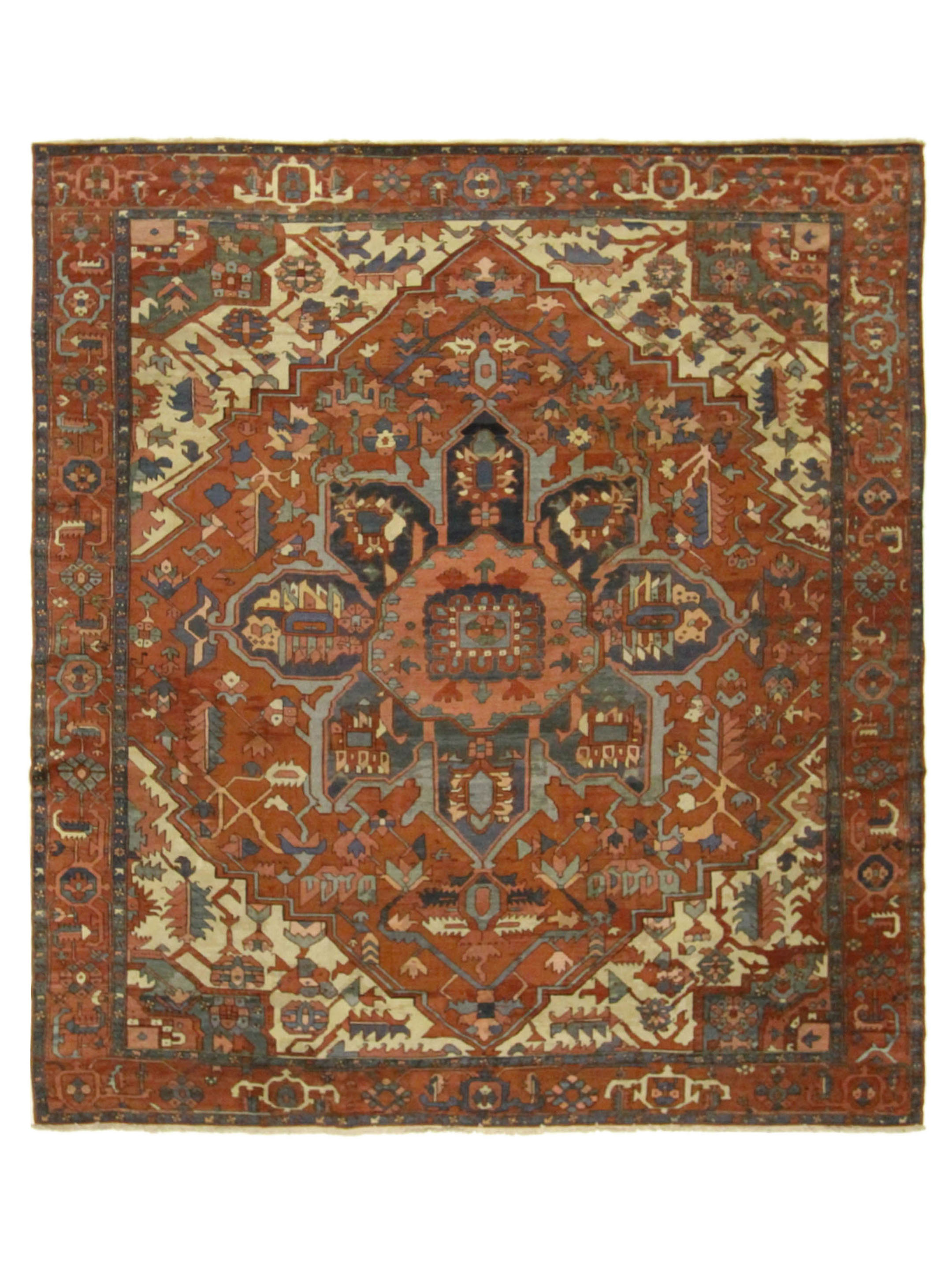 Antique Serapi Rust 11x12