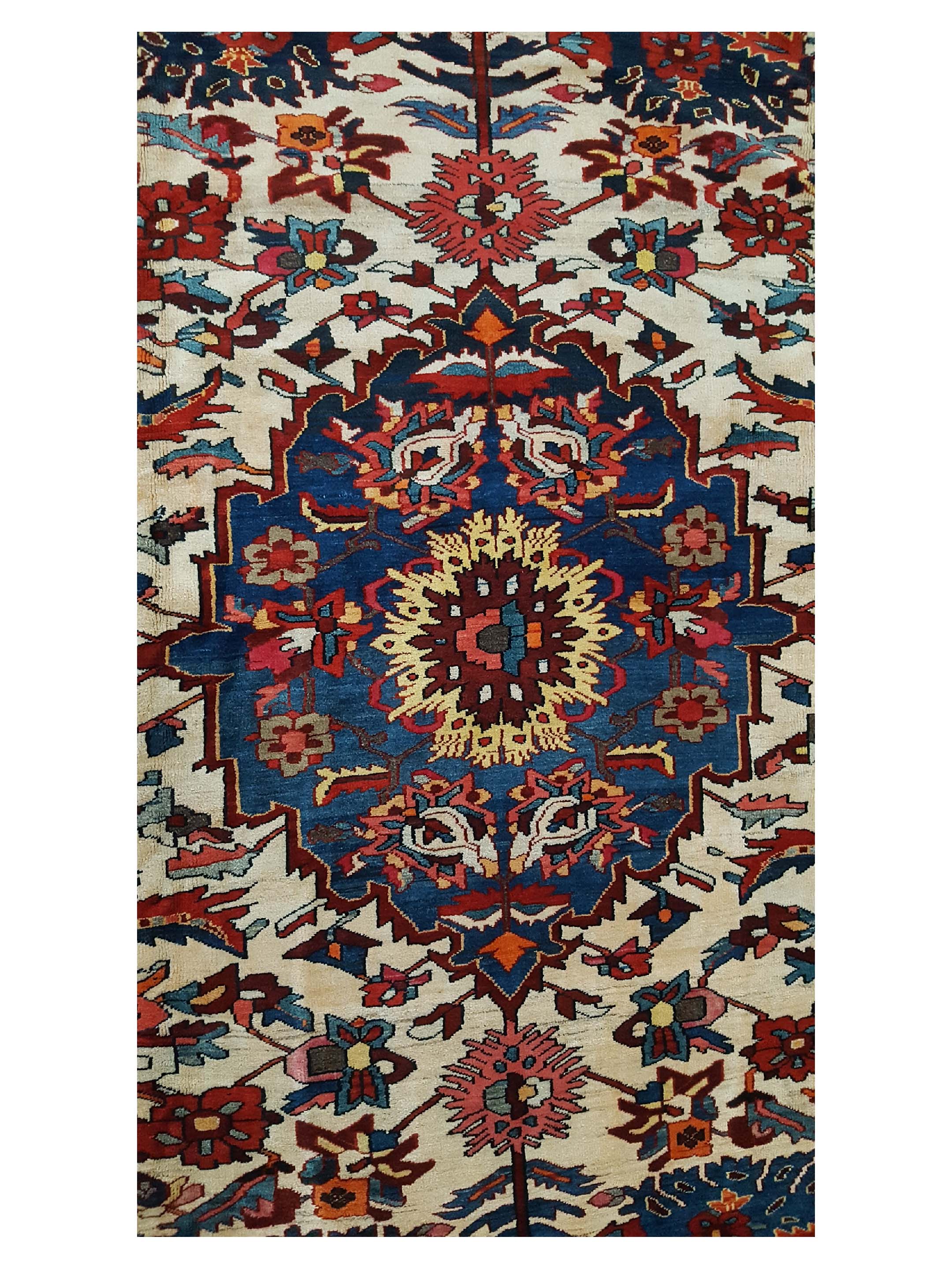 Antique Bakhtiyari Beige 10x14 - Image 5 of 6
