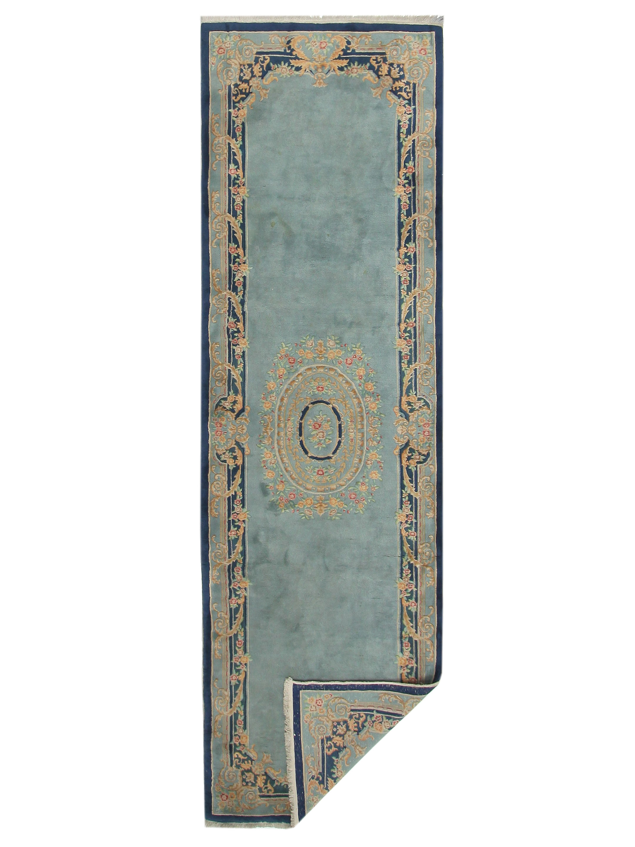 Antique Art Deco Blue 5x16 - Image 6 of 7