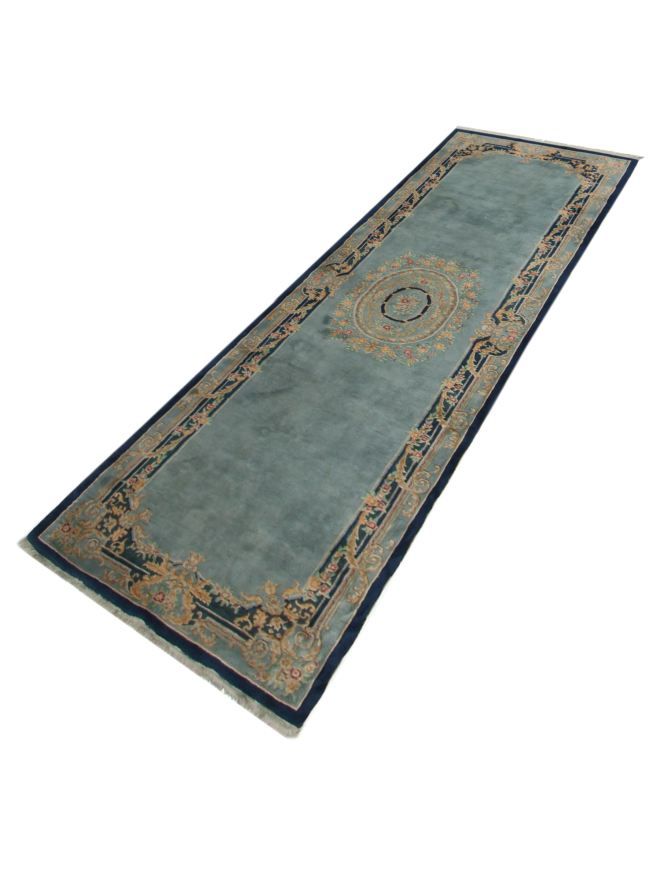 Antique Art Deco Blue 5x16 - Image 7 of 7