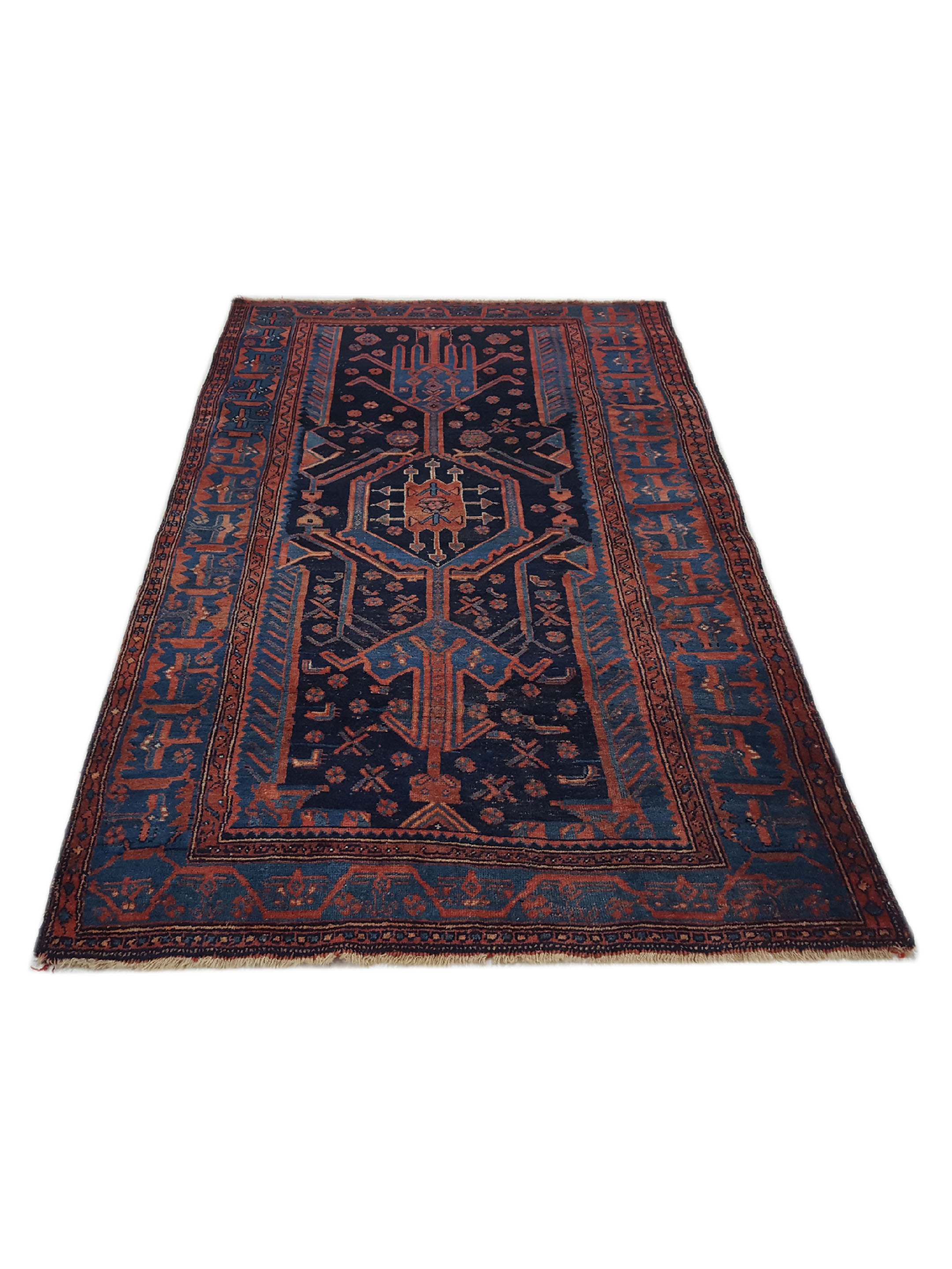 Bijar Hand Knotted Indigo 4x8 - Image 2 of 6