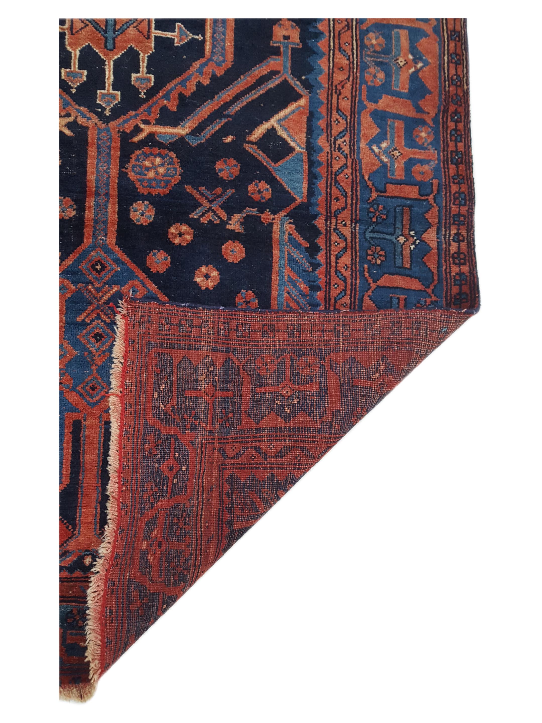 Bijar Hand Knotted Indigo 4x8 - Image 3 of 6