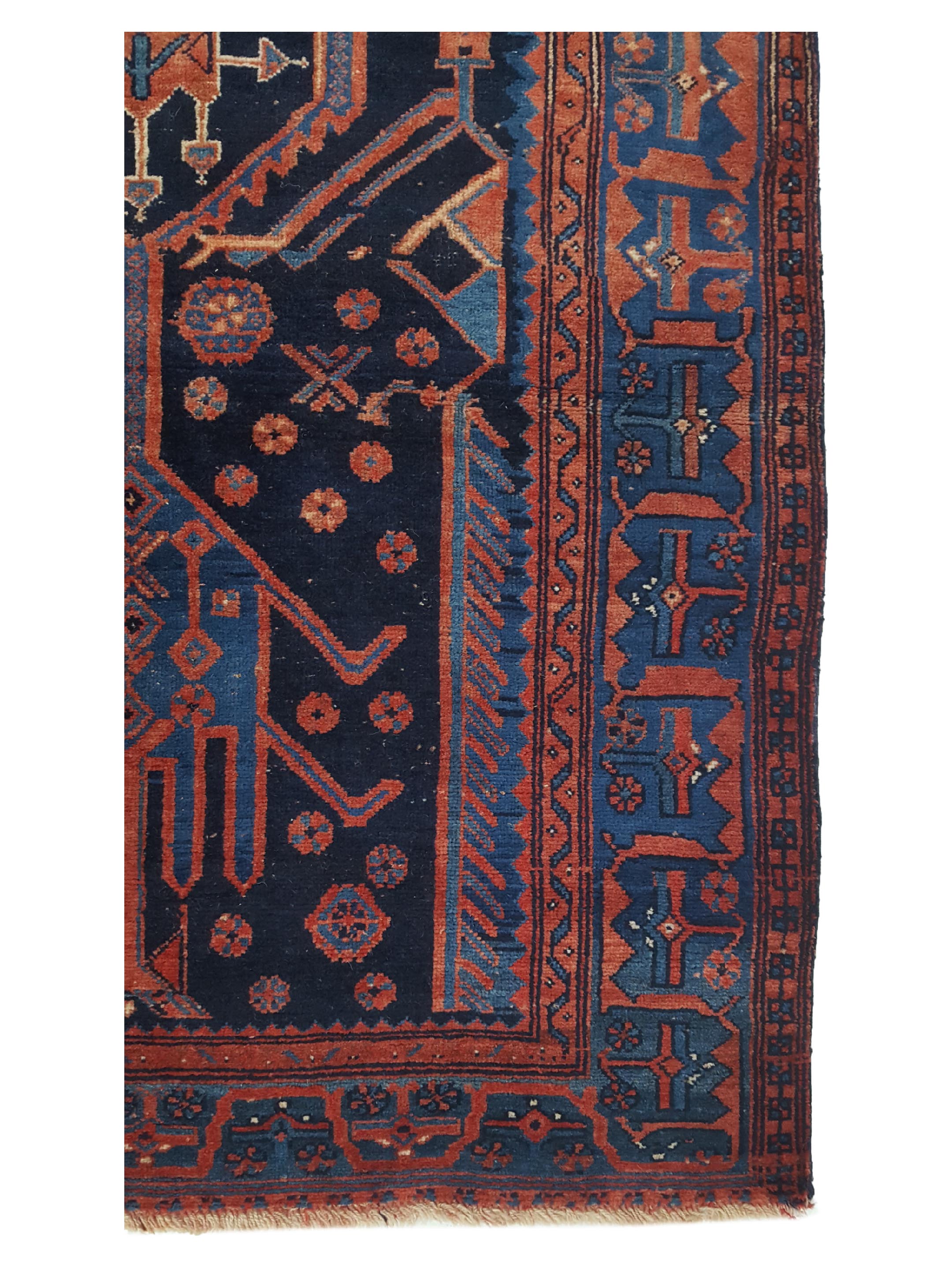 Bijar Hand Knotted Indigo 4x8 - Image 4 of 6