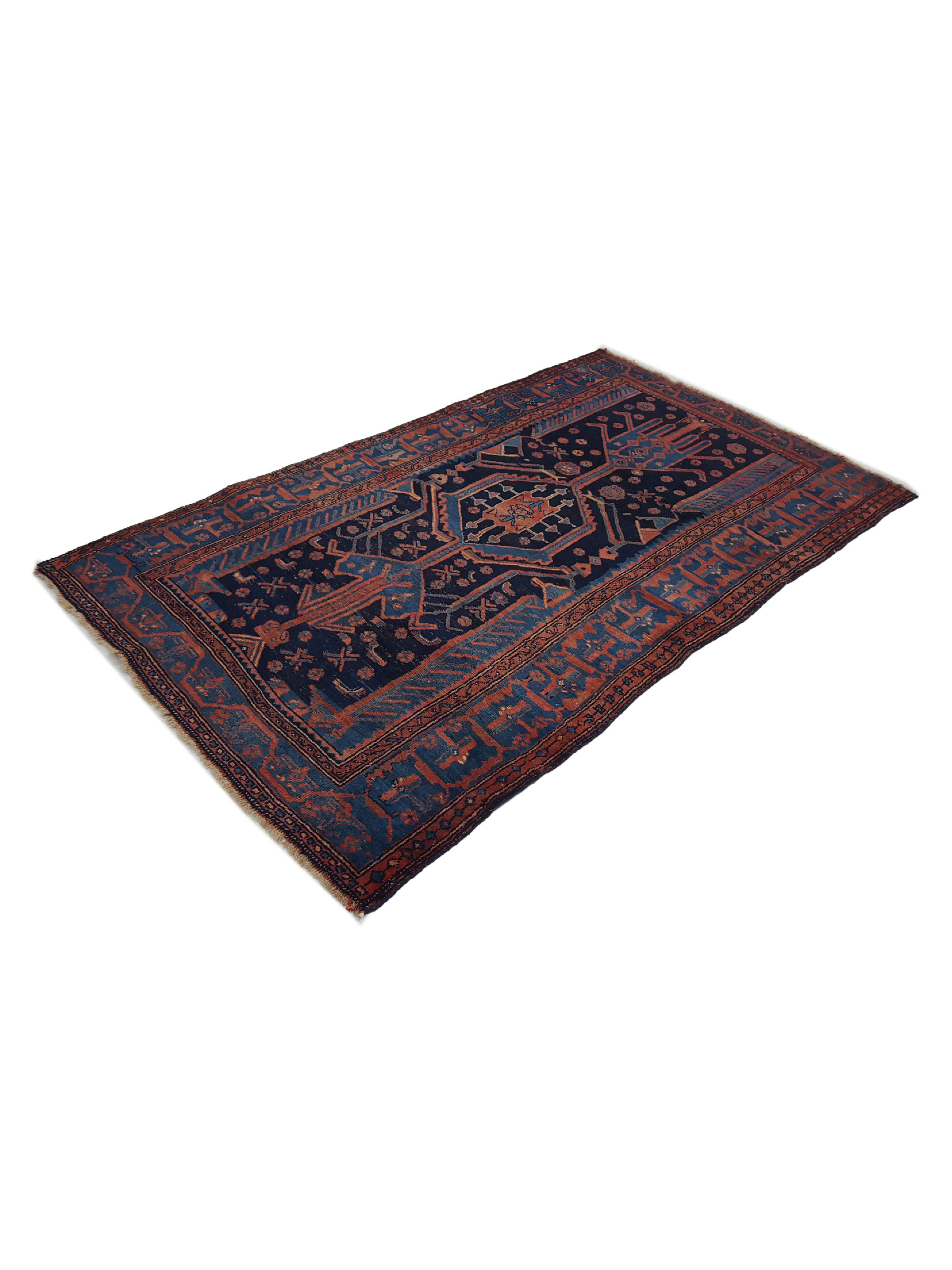 Bijar Hand Knotted Indigo 4x8 - Image 6 of 6