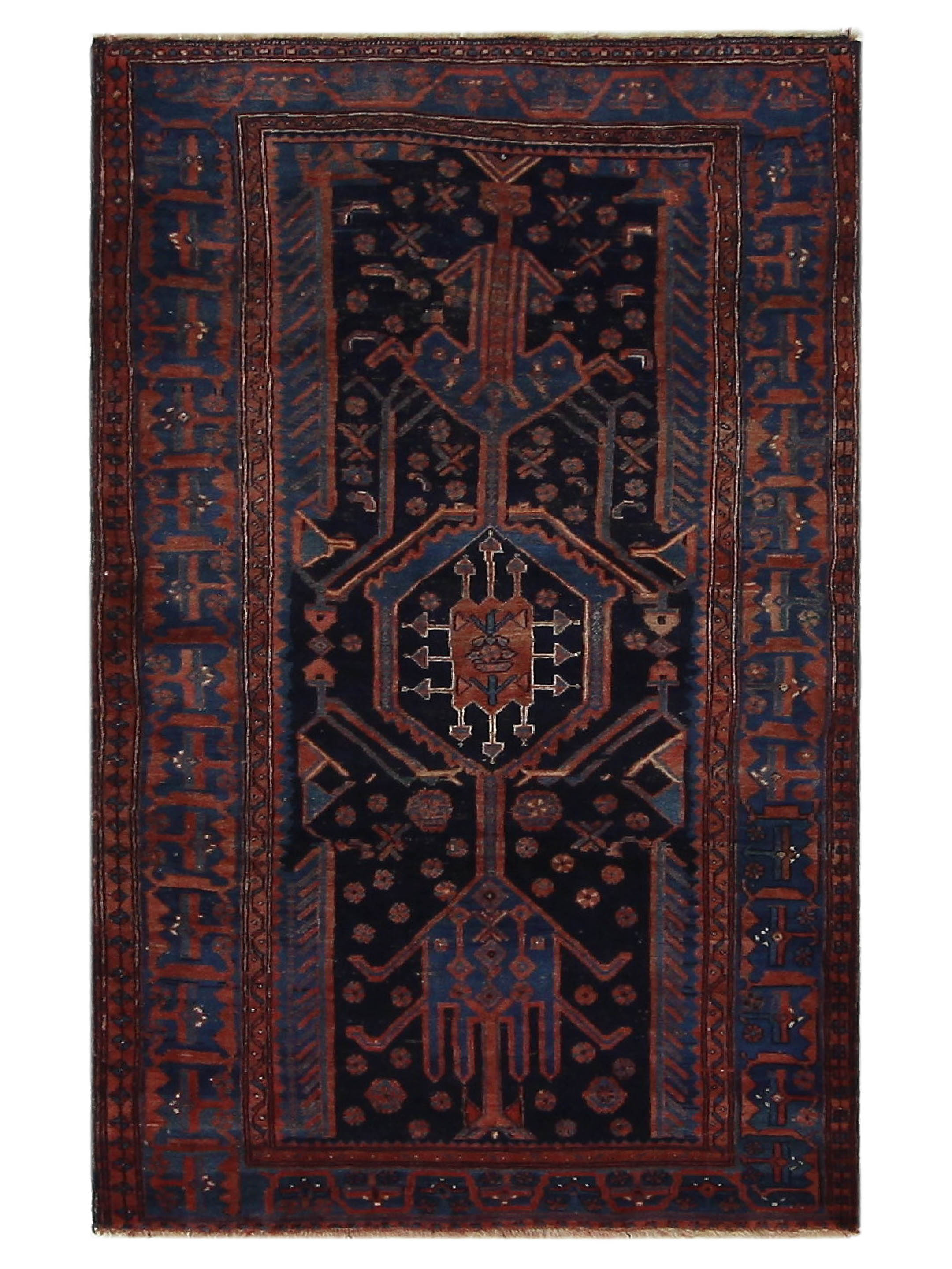 Bijar Hand Knotted Indigo 4x8