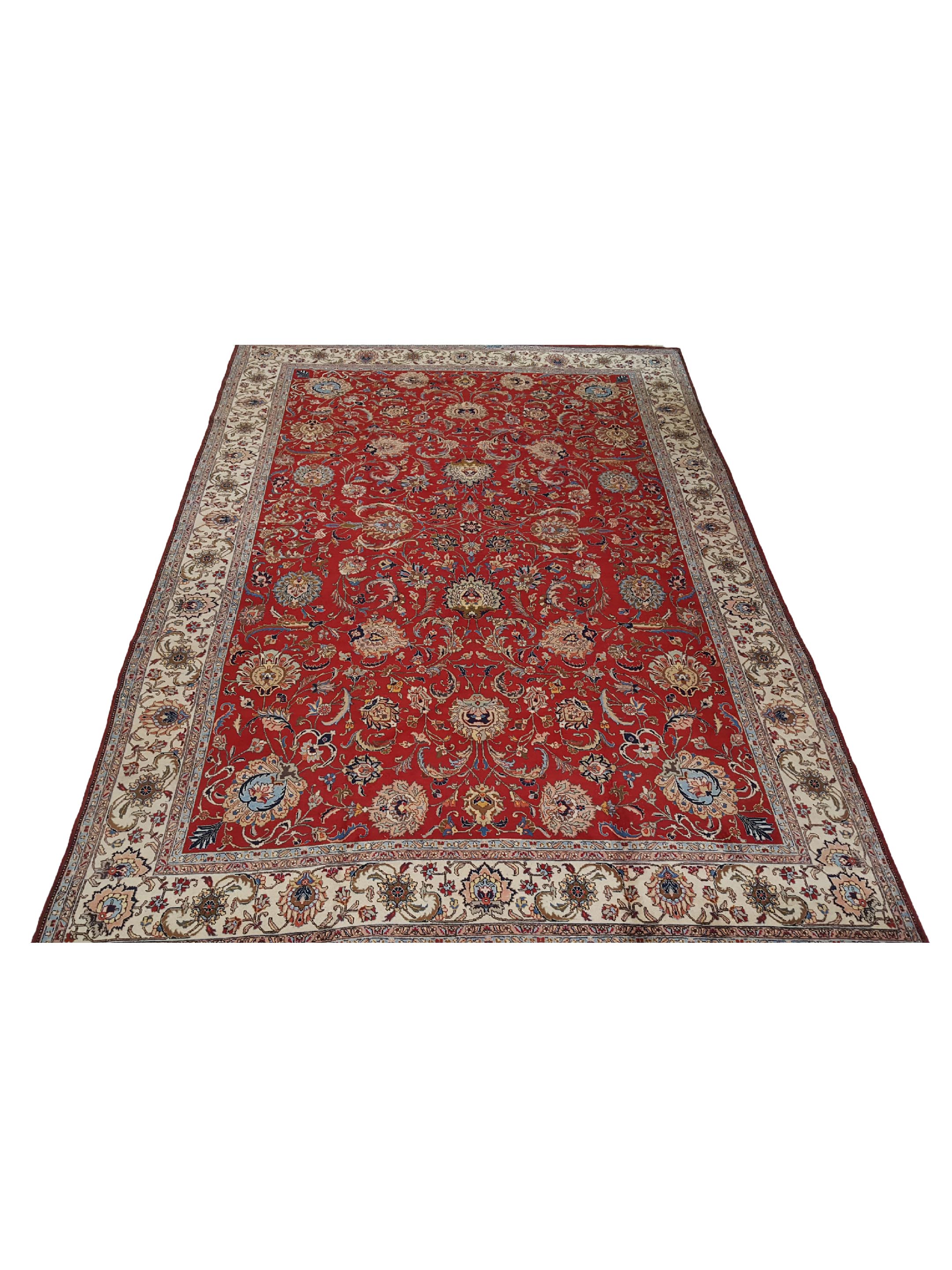 Antique Tabriz Red 11x16 - Image 2 of 6