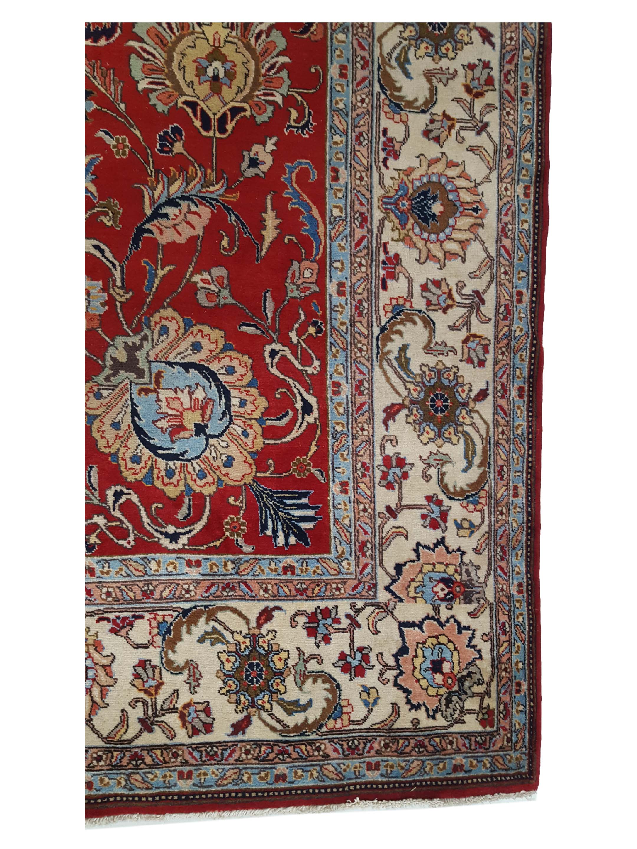 Antique Tabriz Red 11x16 - Image 4 of 6