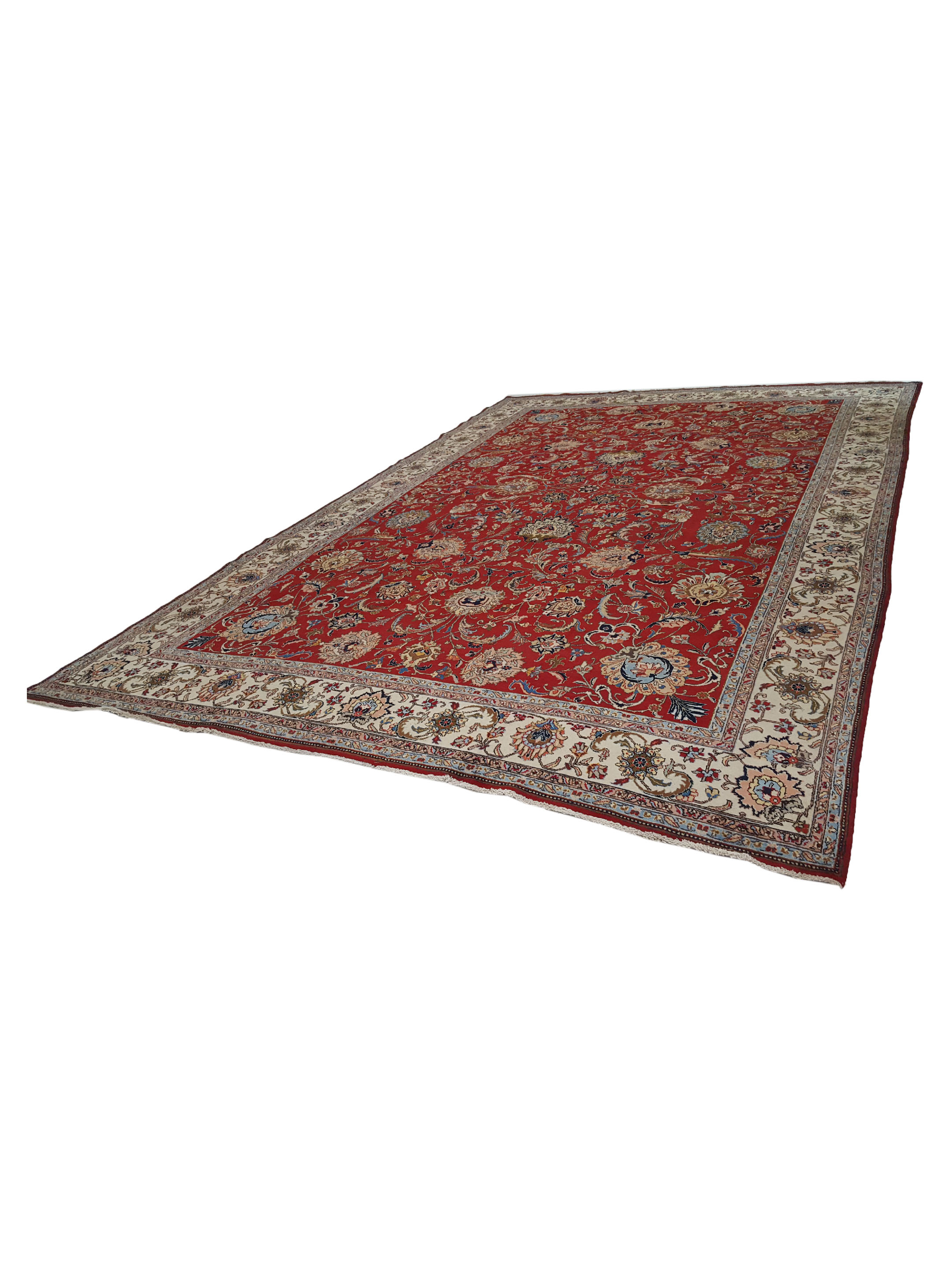 Antique Tabriz Red 11x16 - Image 6 of 6