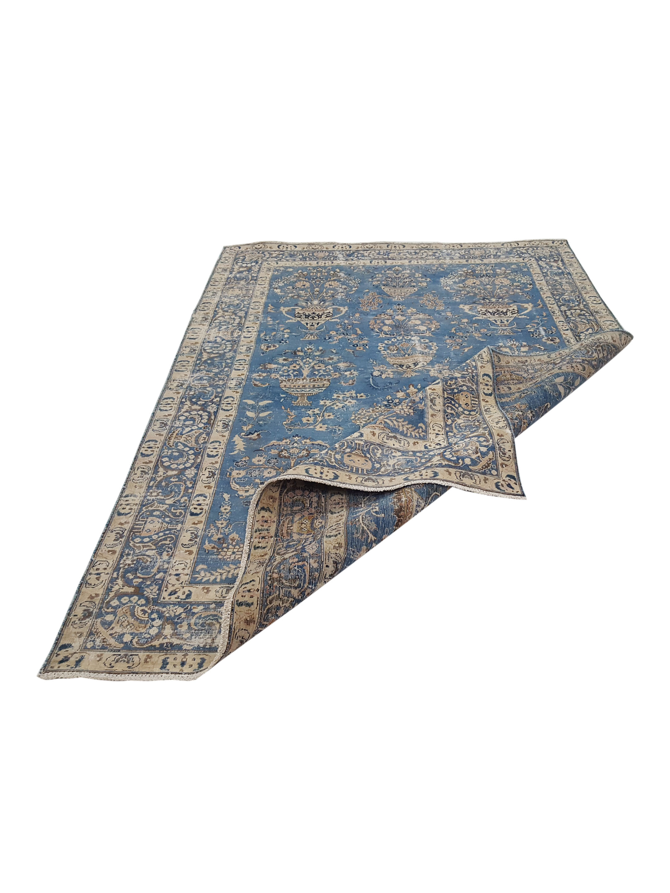 Antique Mashad Blue 7x10 - Image 3 of 6