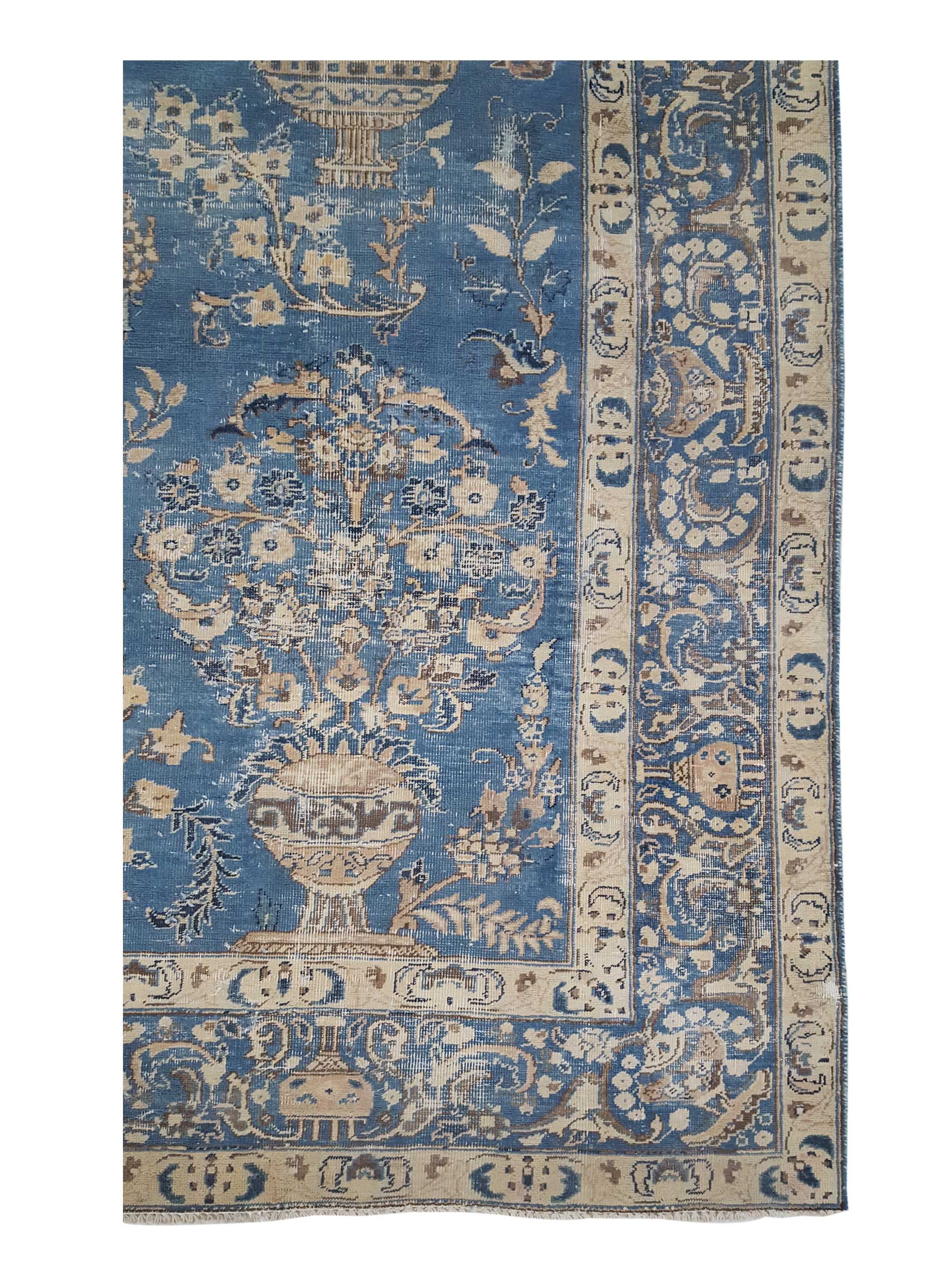 Antique Mashad Blue 7x10 - Image 4 of 6