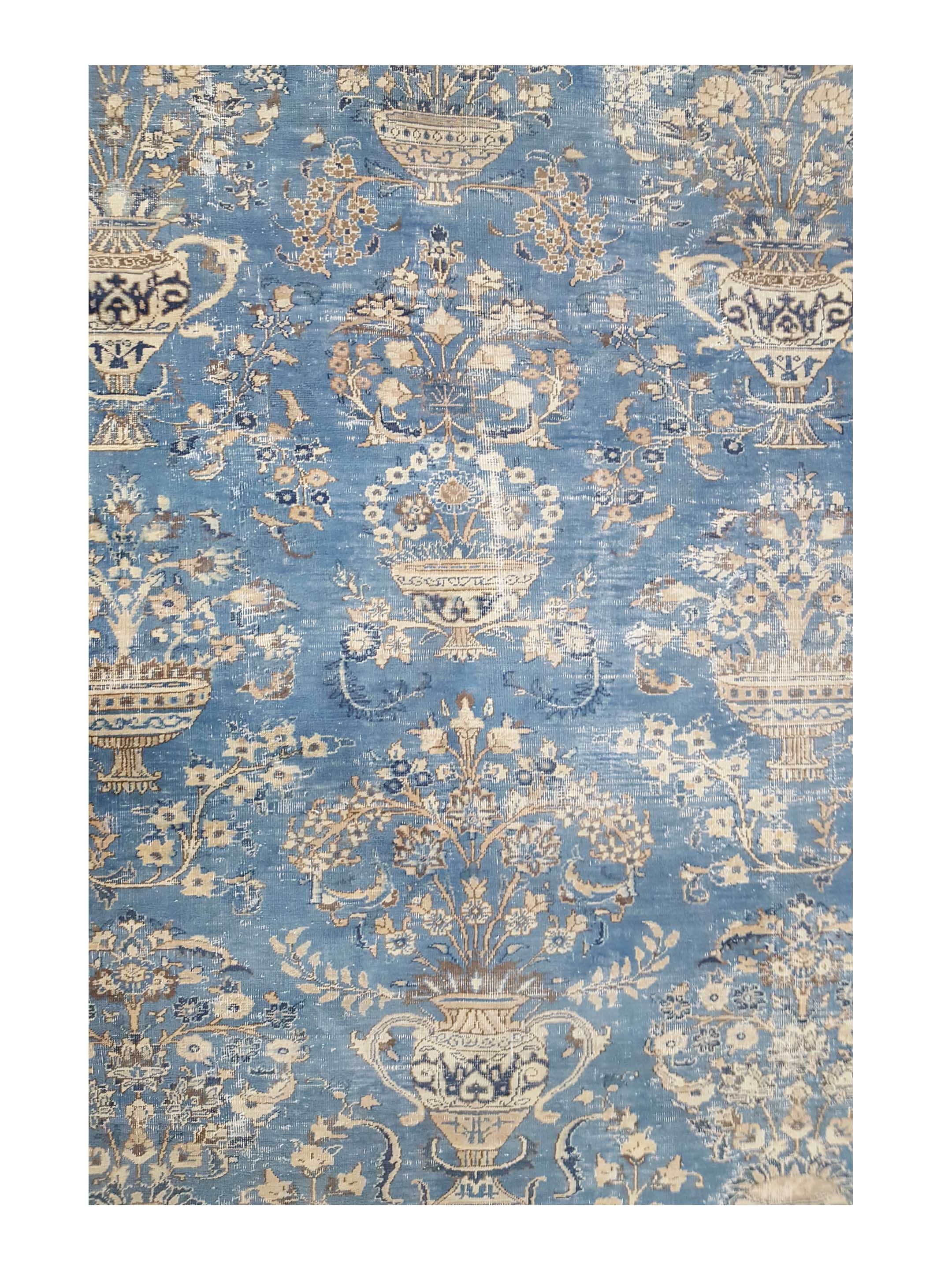 Antique Mashad Blue 7x10 - Image 5 of 6