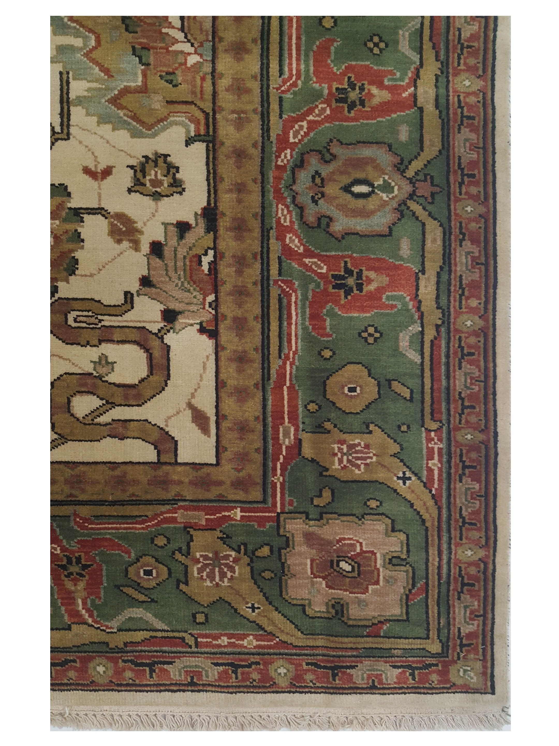 Tribal Hand Knotted Ivory 8x10 - Image 3 of 5