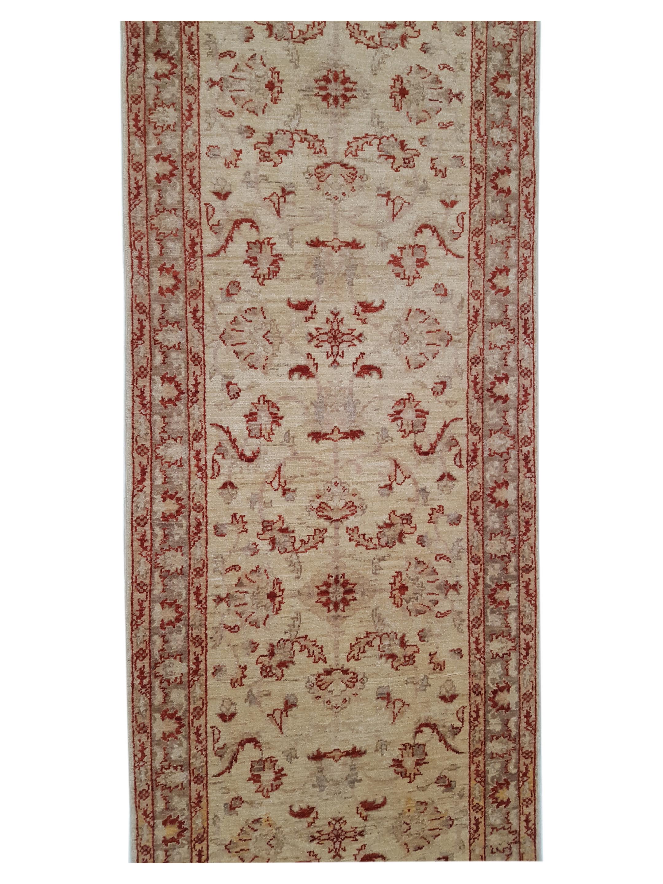 Ziegler Hand Knotted Ivory 3x10 - Image 5 of 6