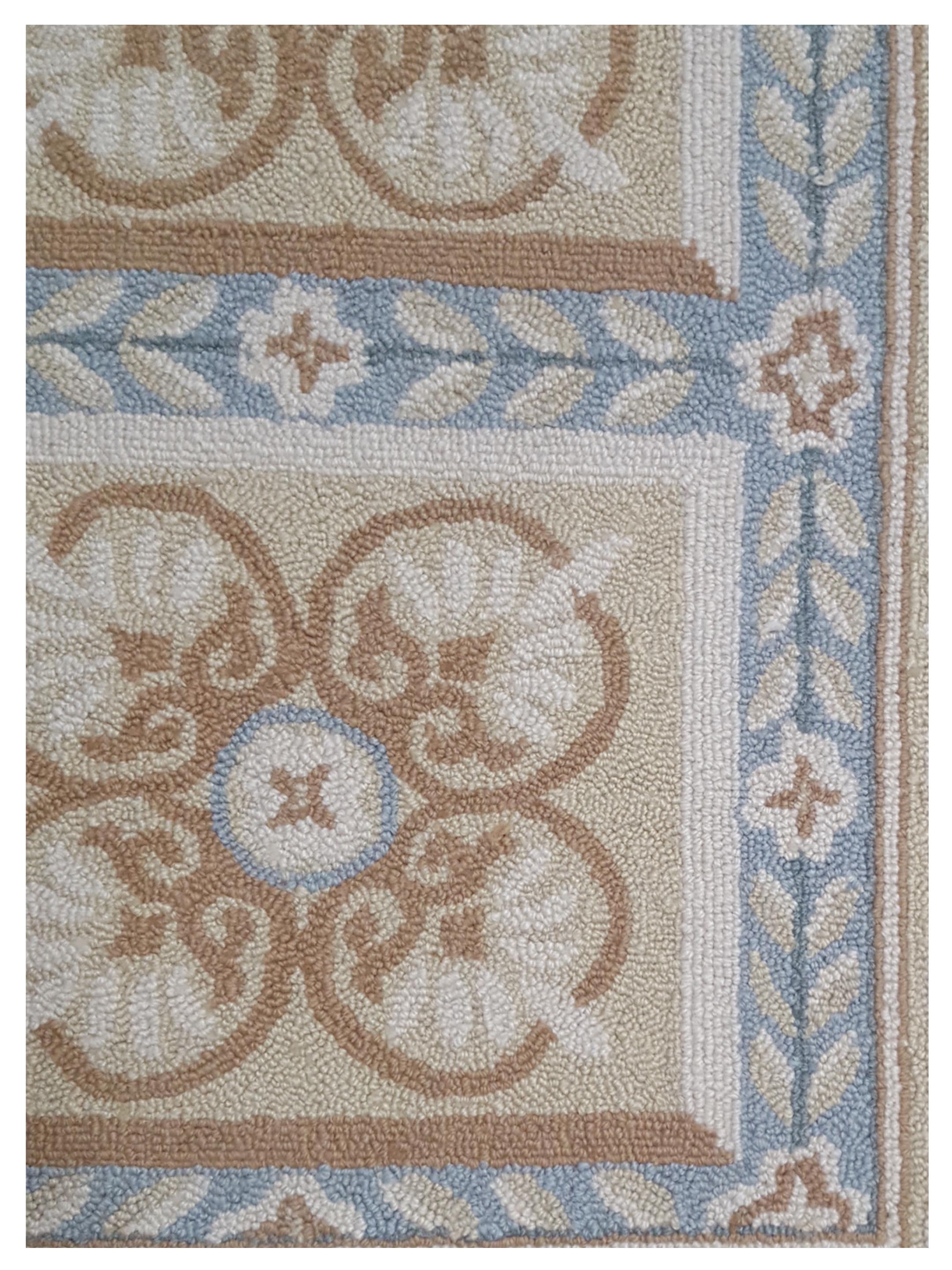 Hook Hand Woven Lt.Blue 3x5 - Image 3 of 5