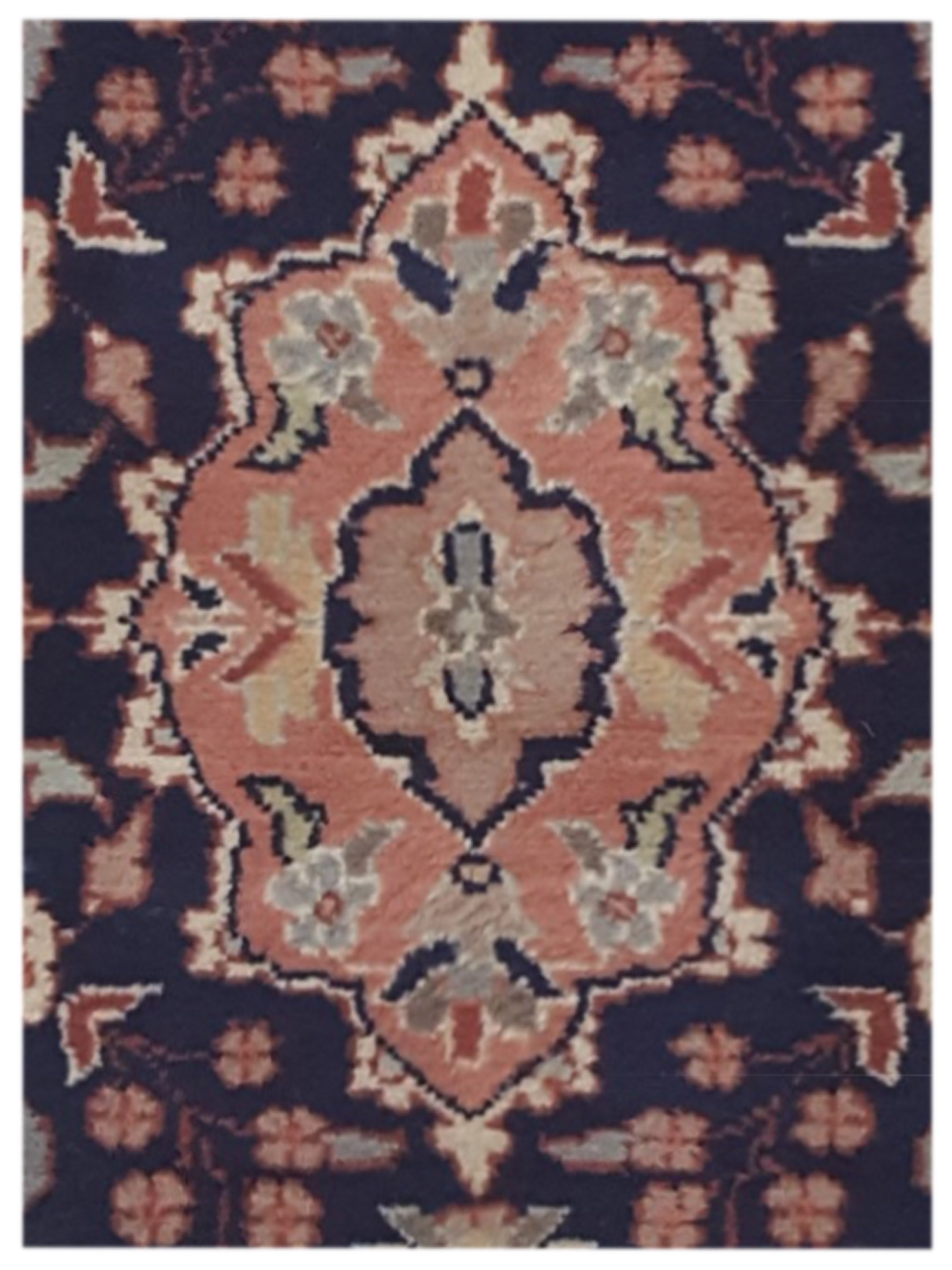 Classic Hand Knotted Navy 2x4 - Image 3 of 6
