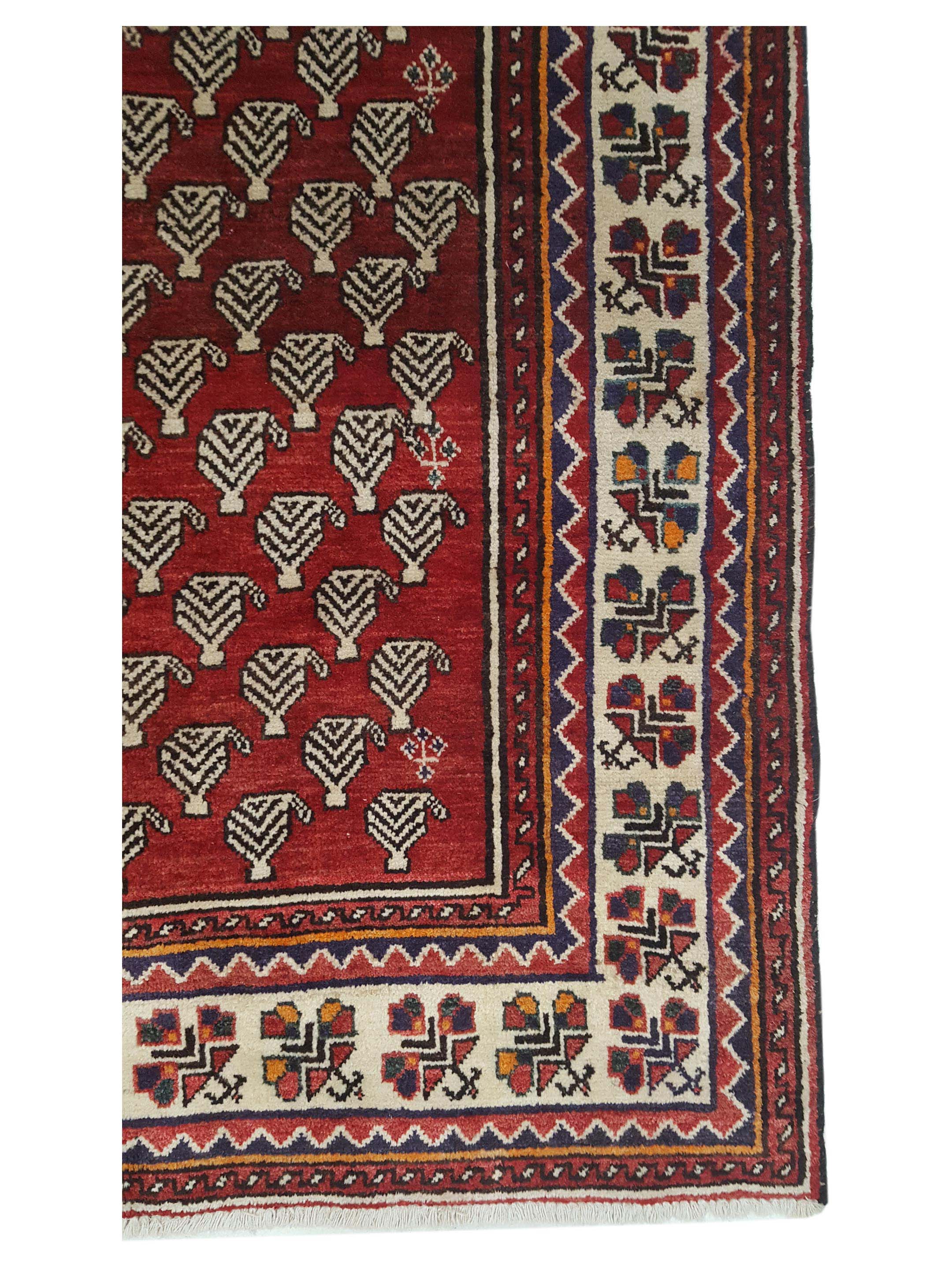 Bakhtiyari Hand Knotted Red 6x8 - Image 4 of 6
