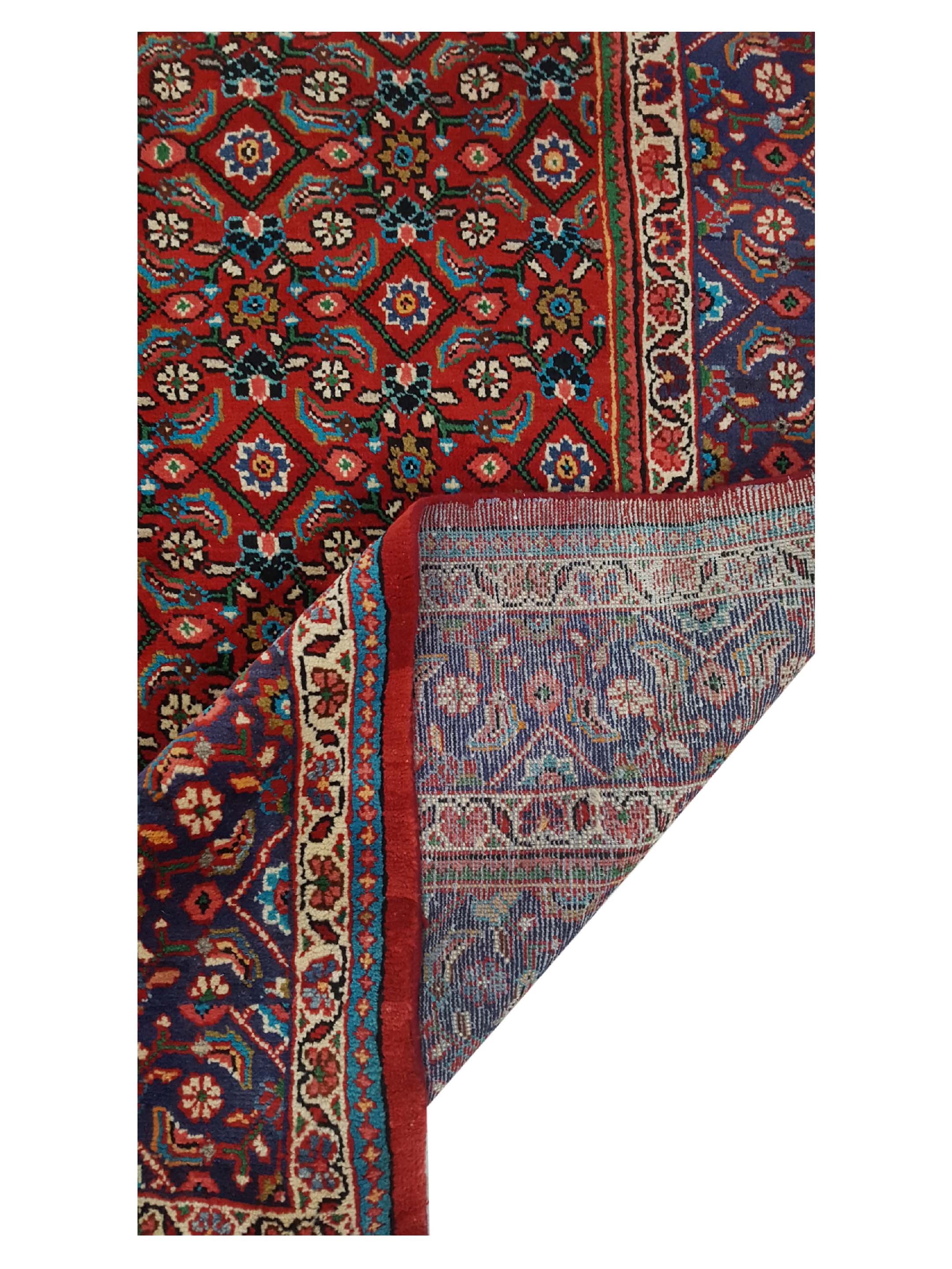 Mahal Hand Knotted Red 10x14 - Image 3 of 6