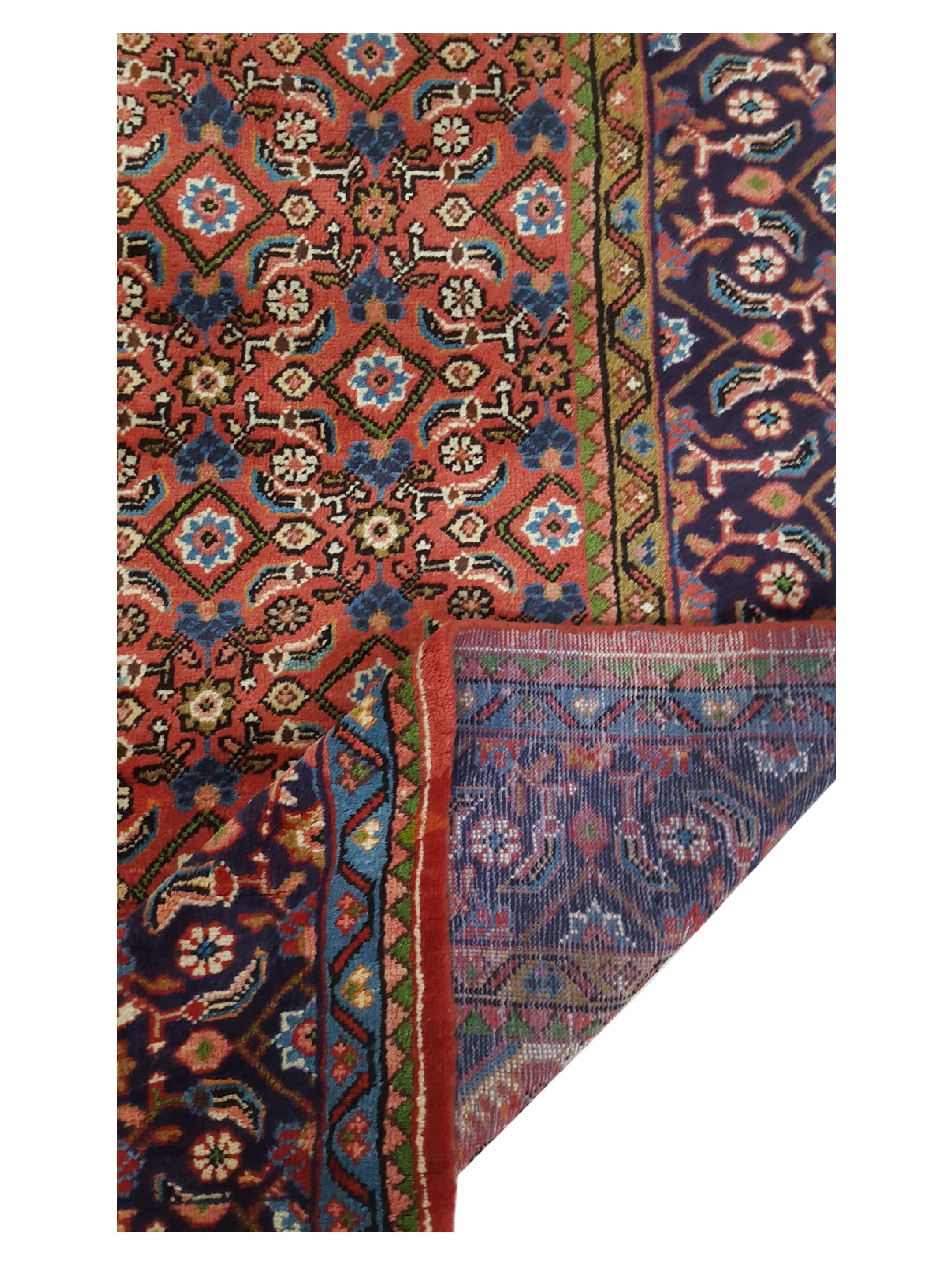 Mahal Hand Knotted Red 10x13 - Image 3 of 6