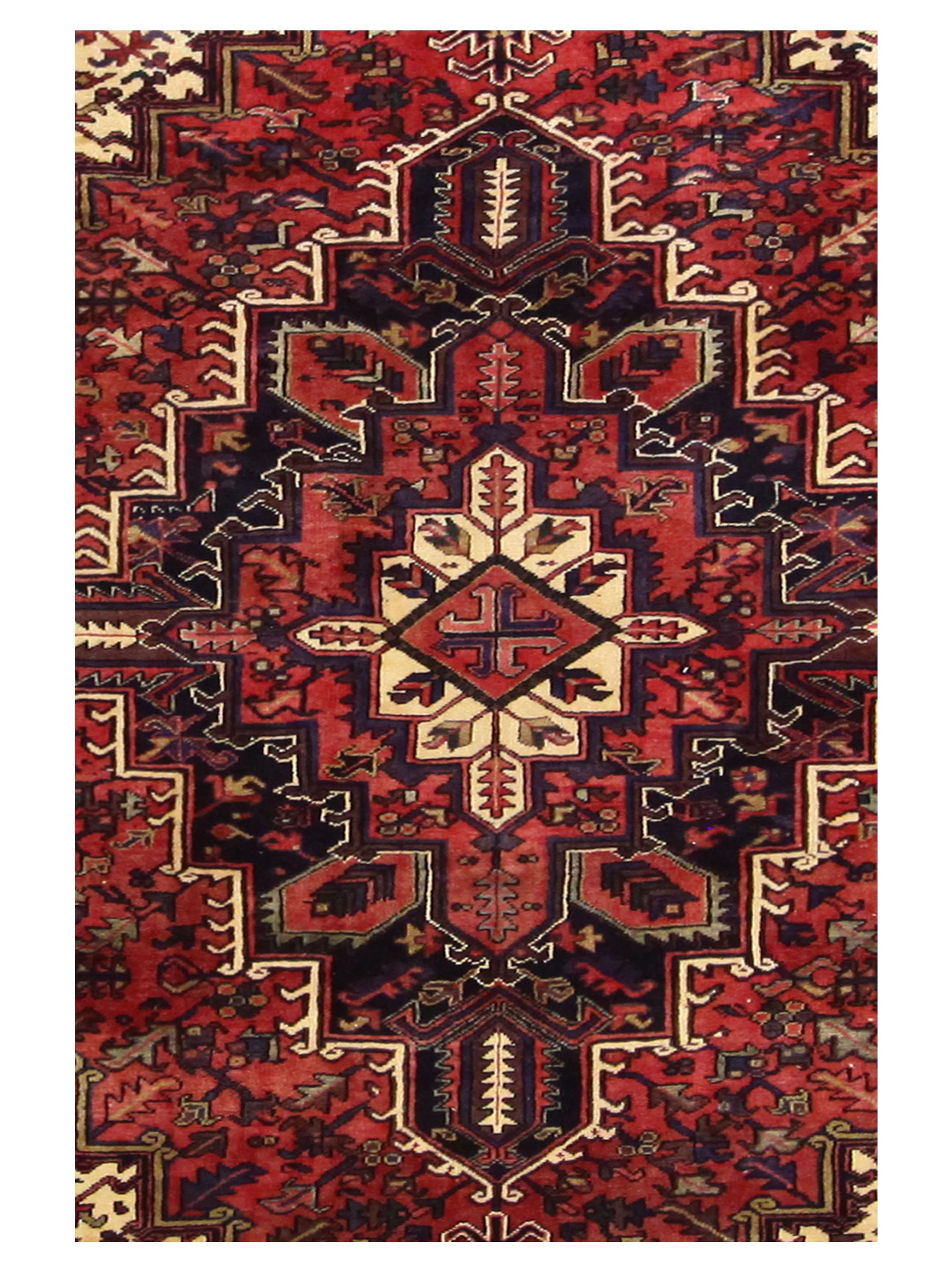 Heriz Hand Knotted Red 8x12 - Image 4 of 5