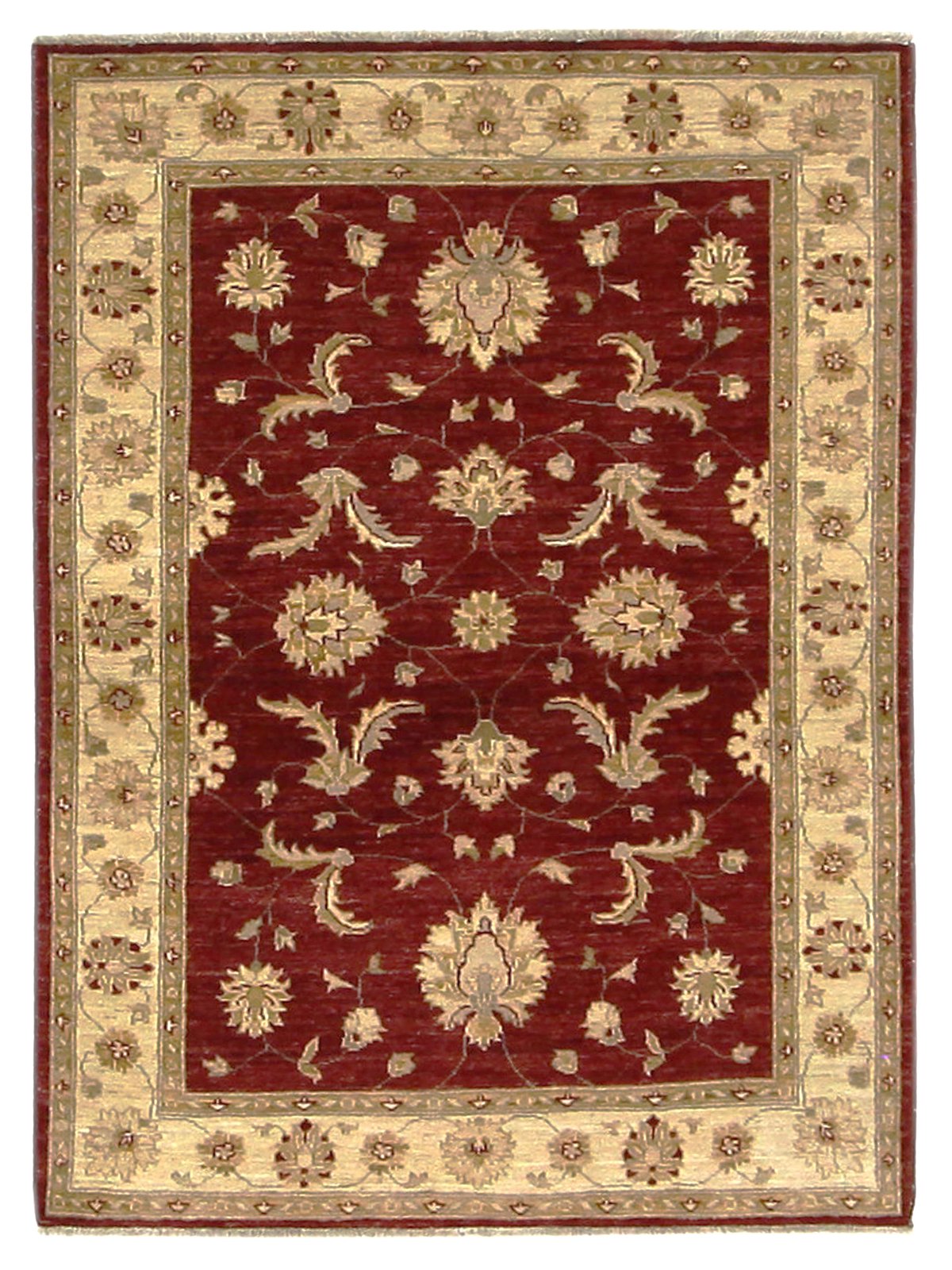 Ziegler Hand Knotted Red 4x6