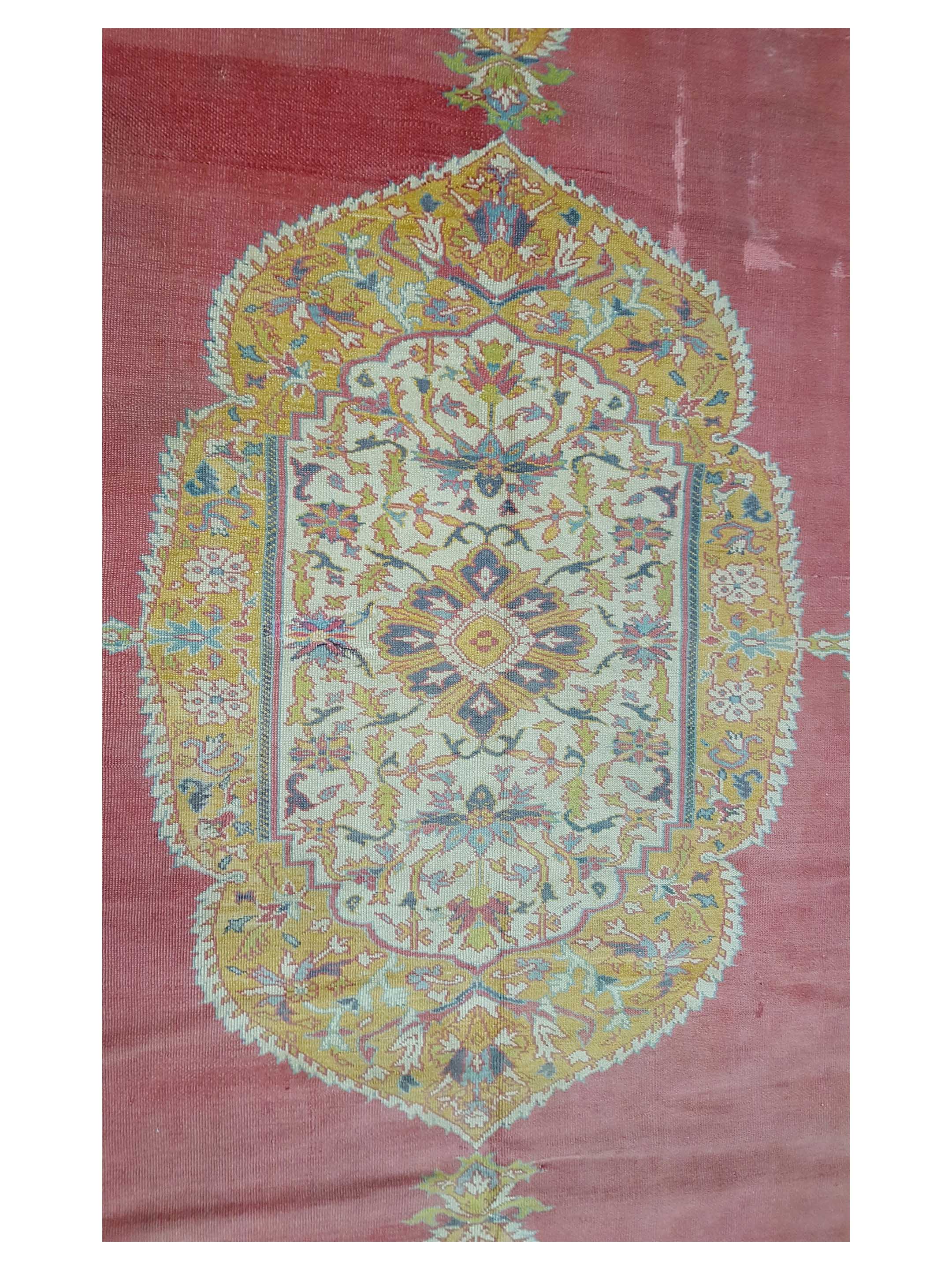 Antique Ushak Rust 15x17 - Image 6 of 7