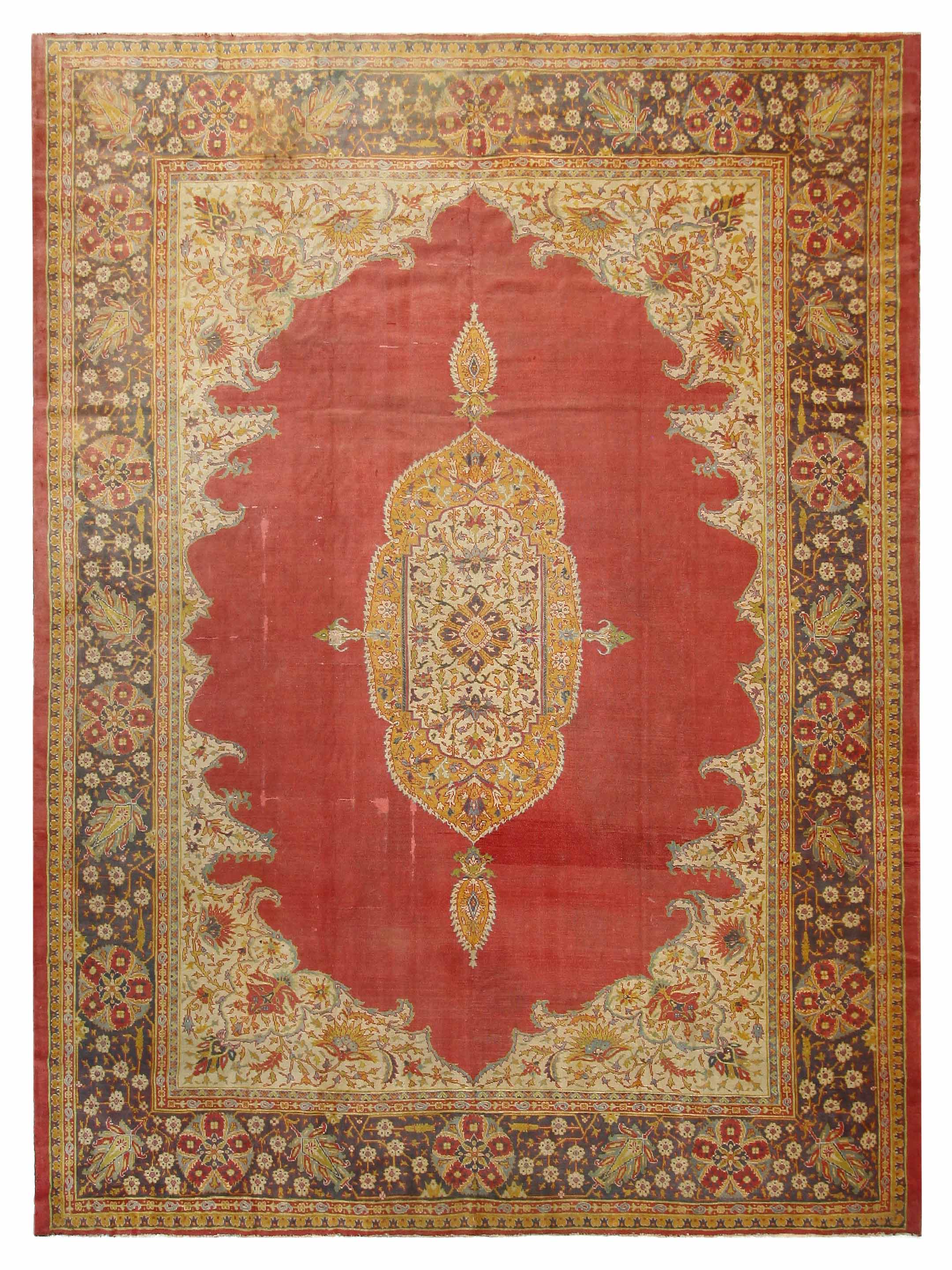 Antique Ushak Rust 15x17