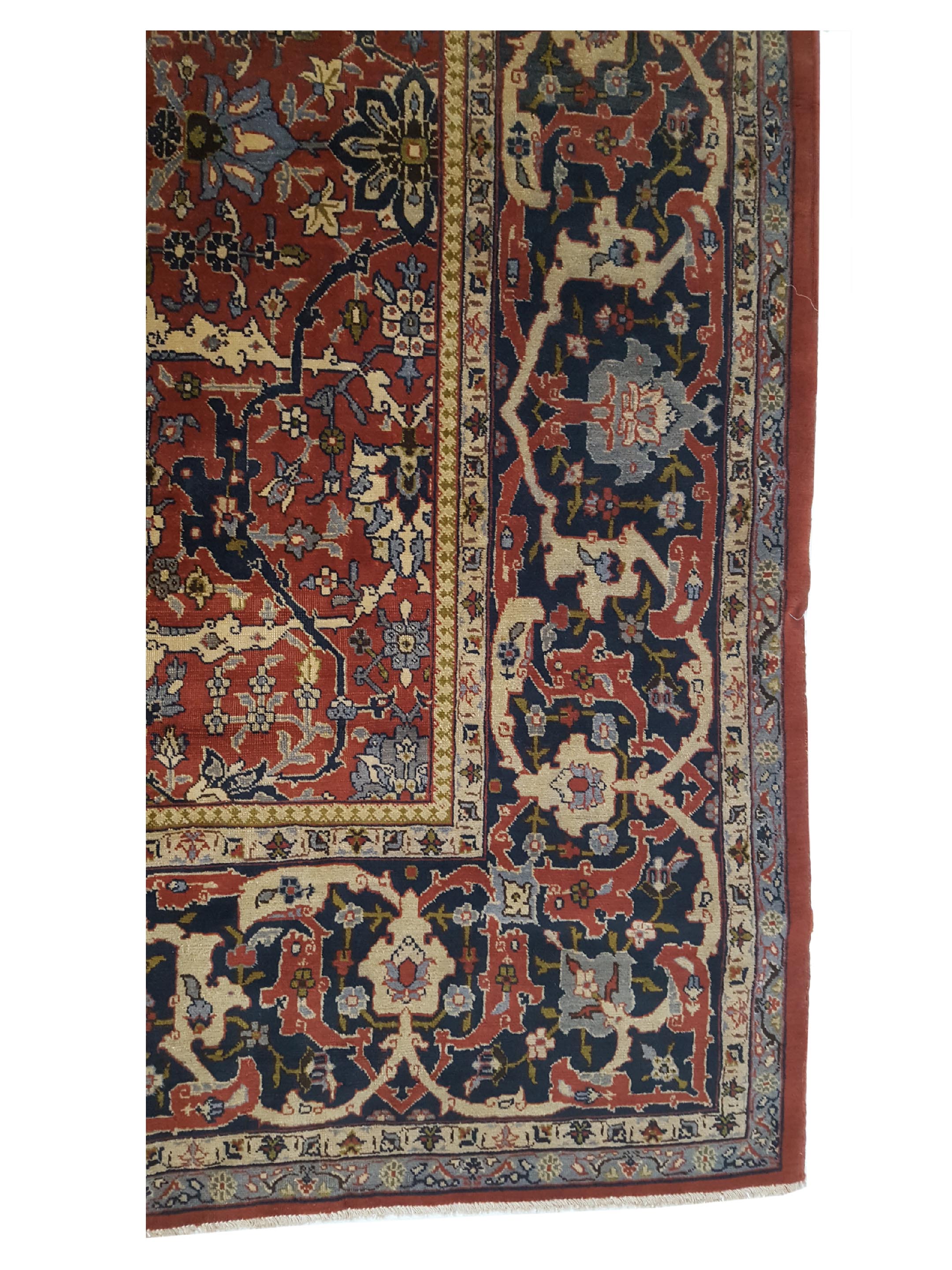 Antique Tabriz Burgundy 9x12 - Image 4 of 6
