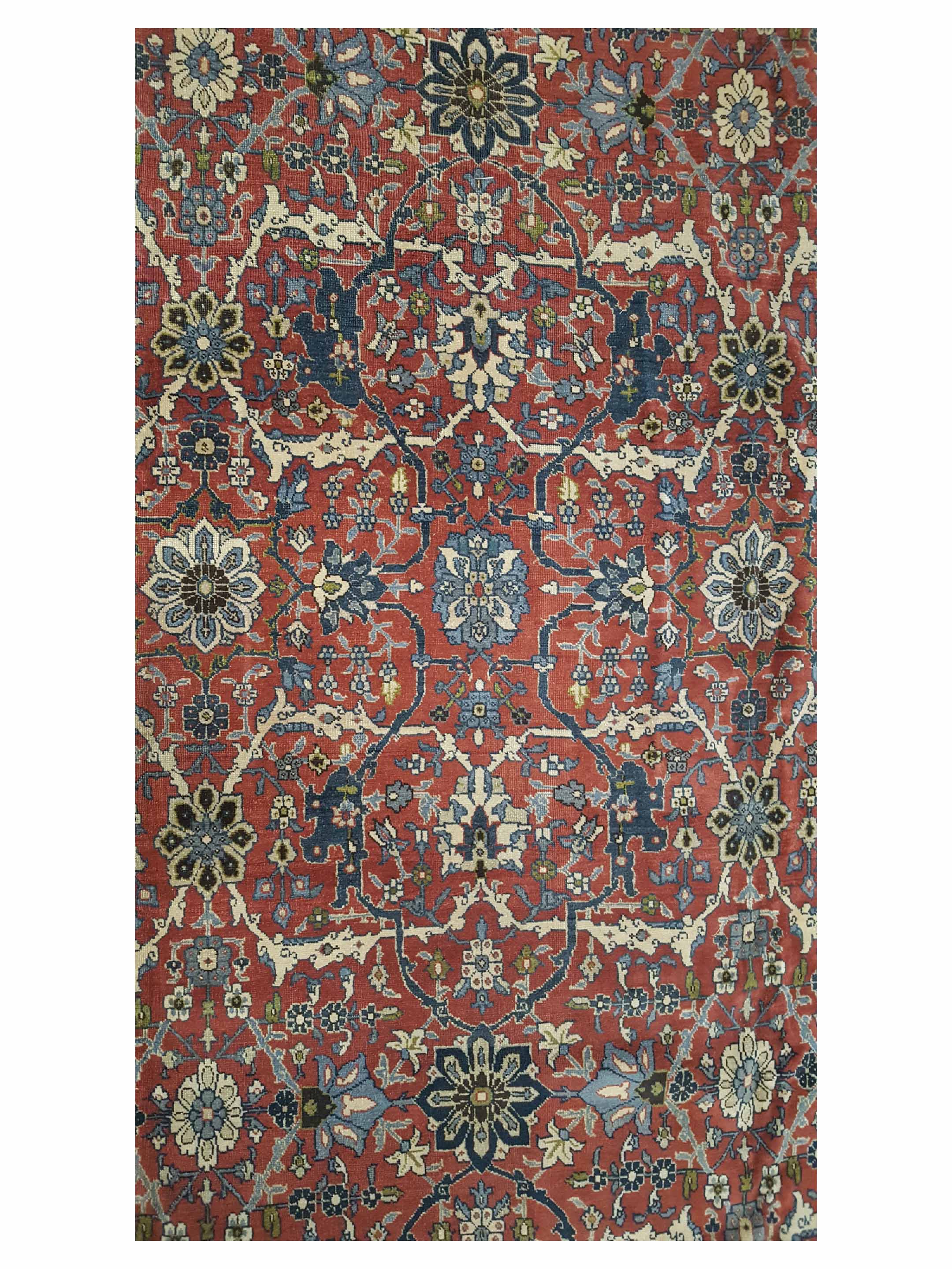 Antique Tabriz Burgundy 9x12 - Image 5 of 6