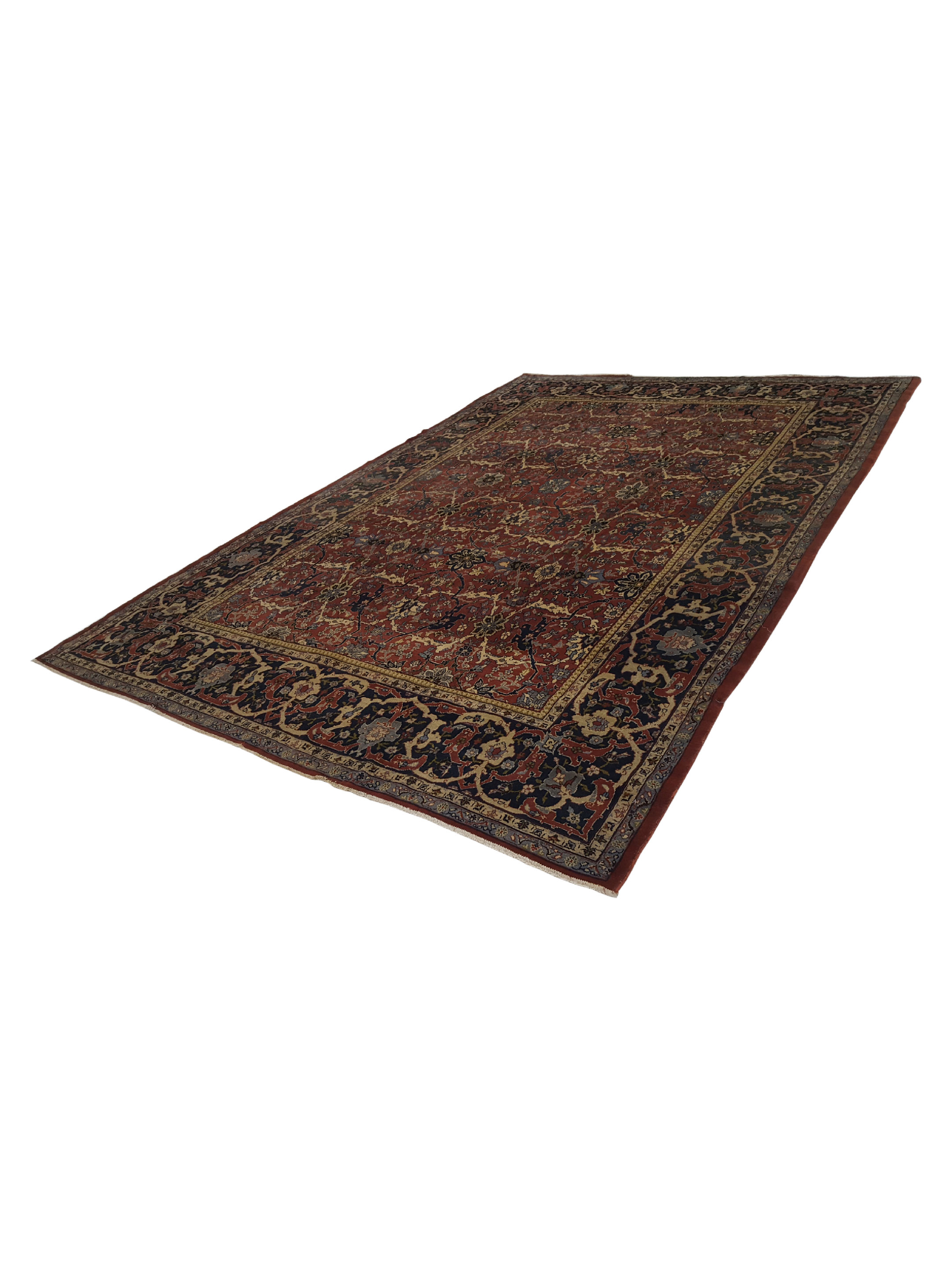 Antique Tabriz Burgundy 9x12 - Image 6 of 6