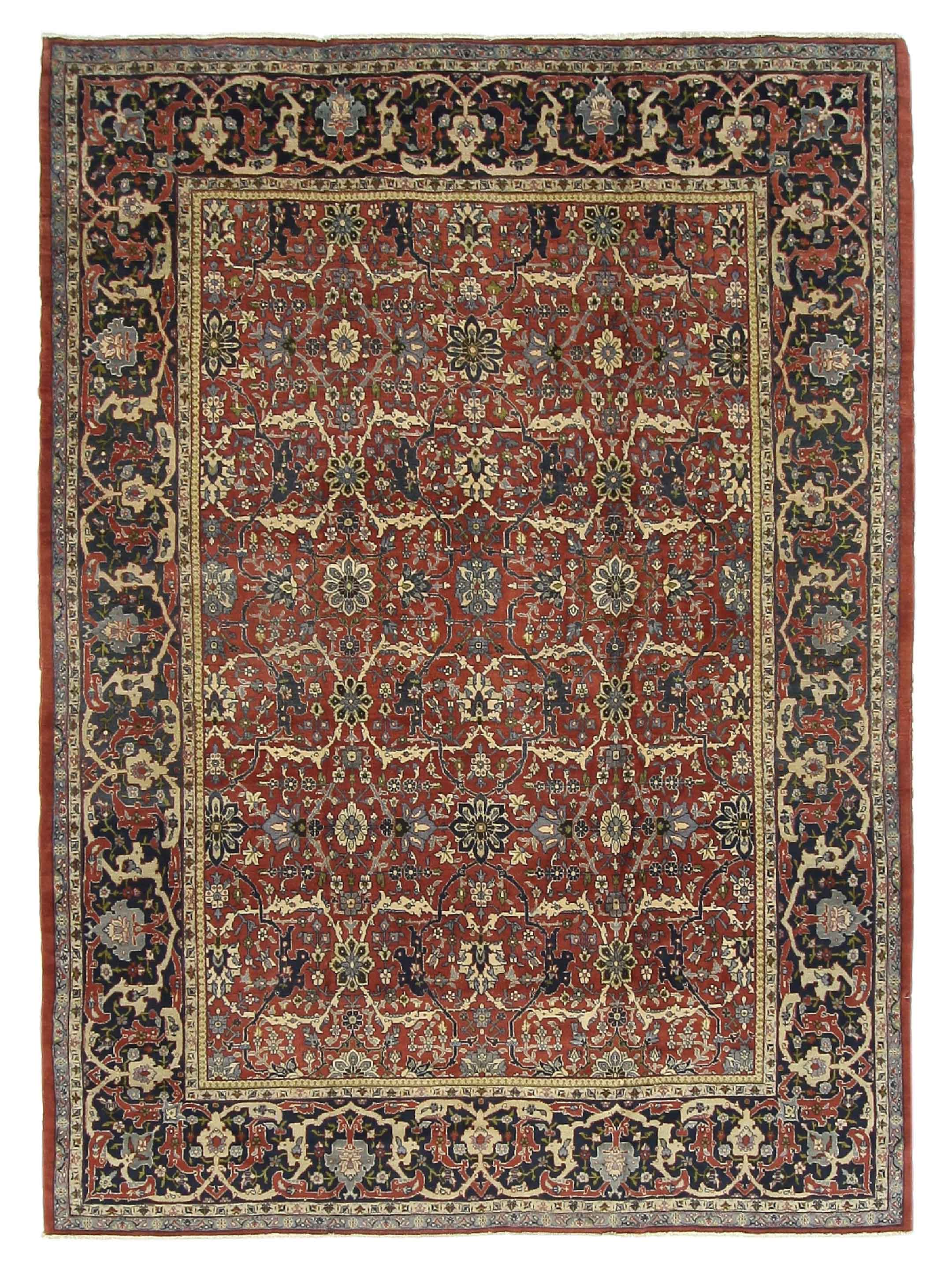 Antique Tabriz Burgundy 9x12