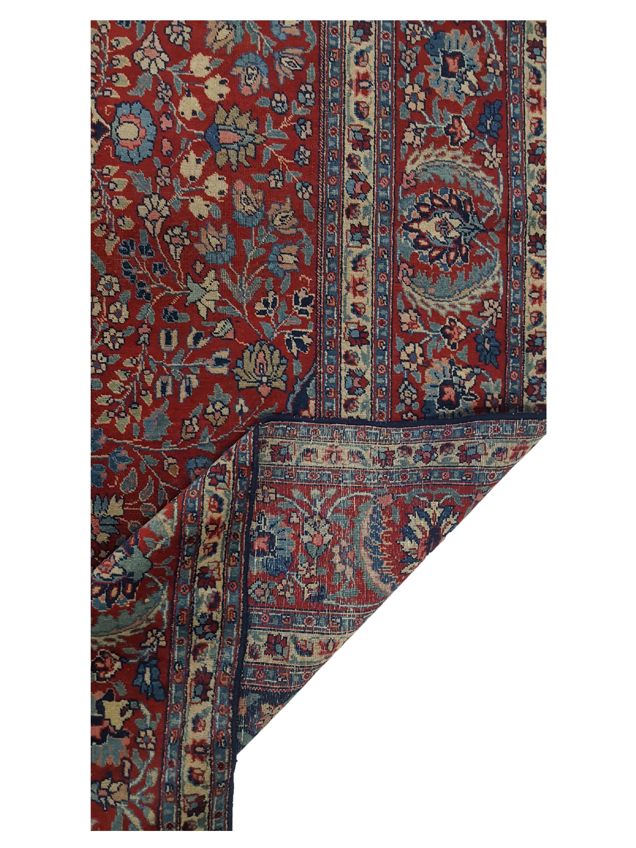 Antique Tabriz Burgundy 9x12 - Image 3 of 6