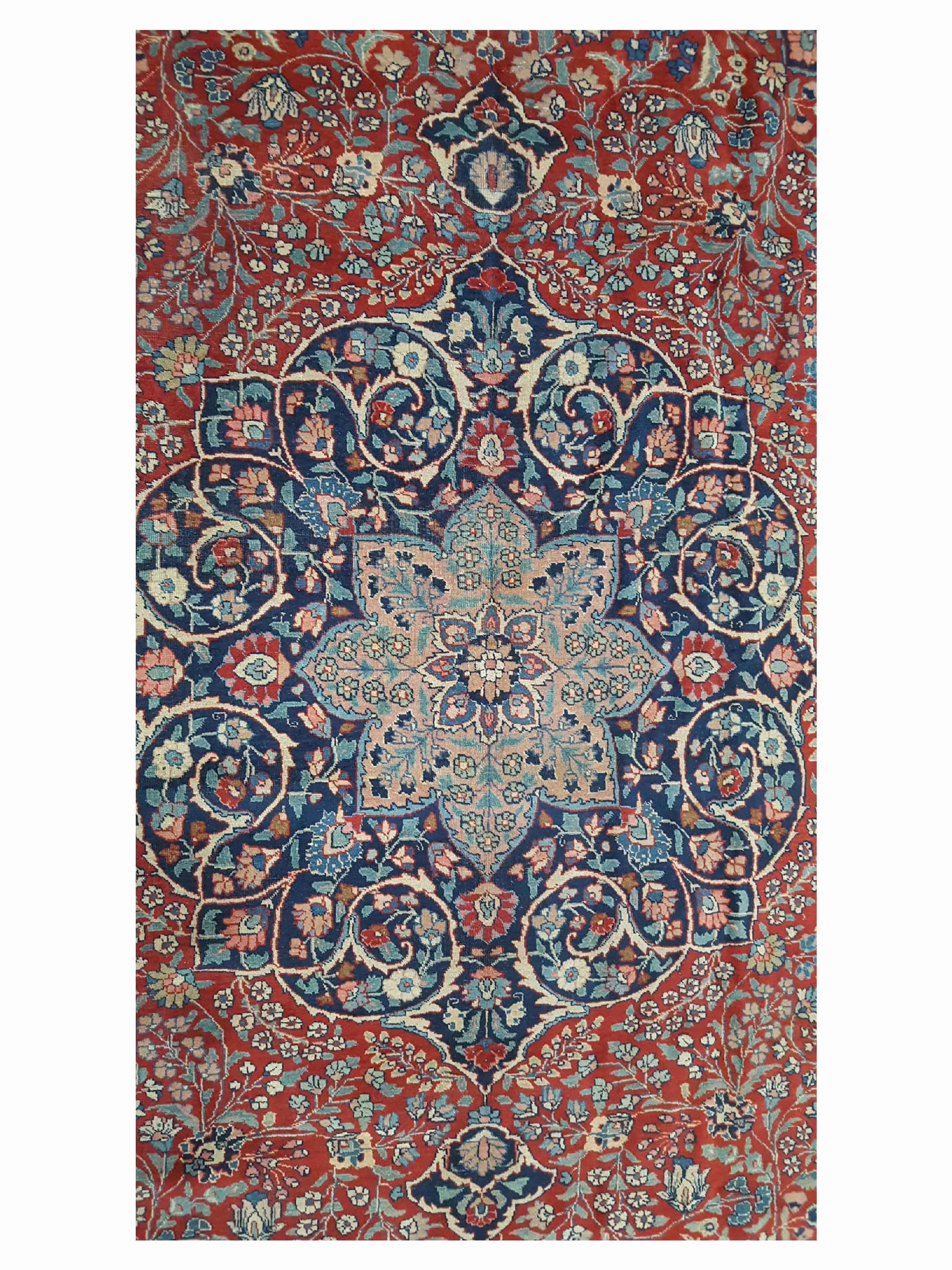 Antique Tabriz Burgundy 9x12 - Image 5 of 6